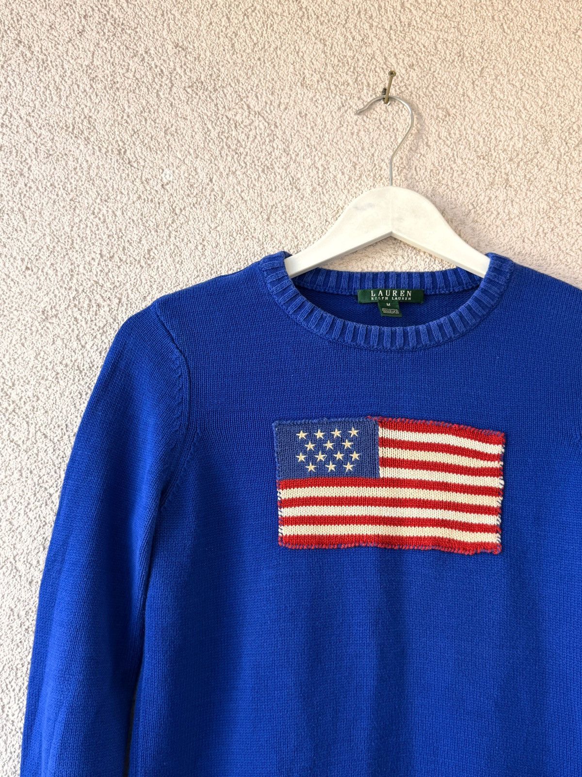 Ralph Lauren Ralph Lauren Women Vintage USA Big Logo Blue Sweater Size M Size M / US 6-8 / IT 42-44 - 2 Thumbnail