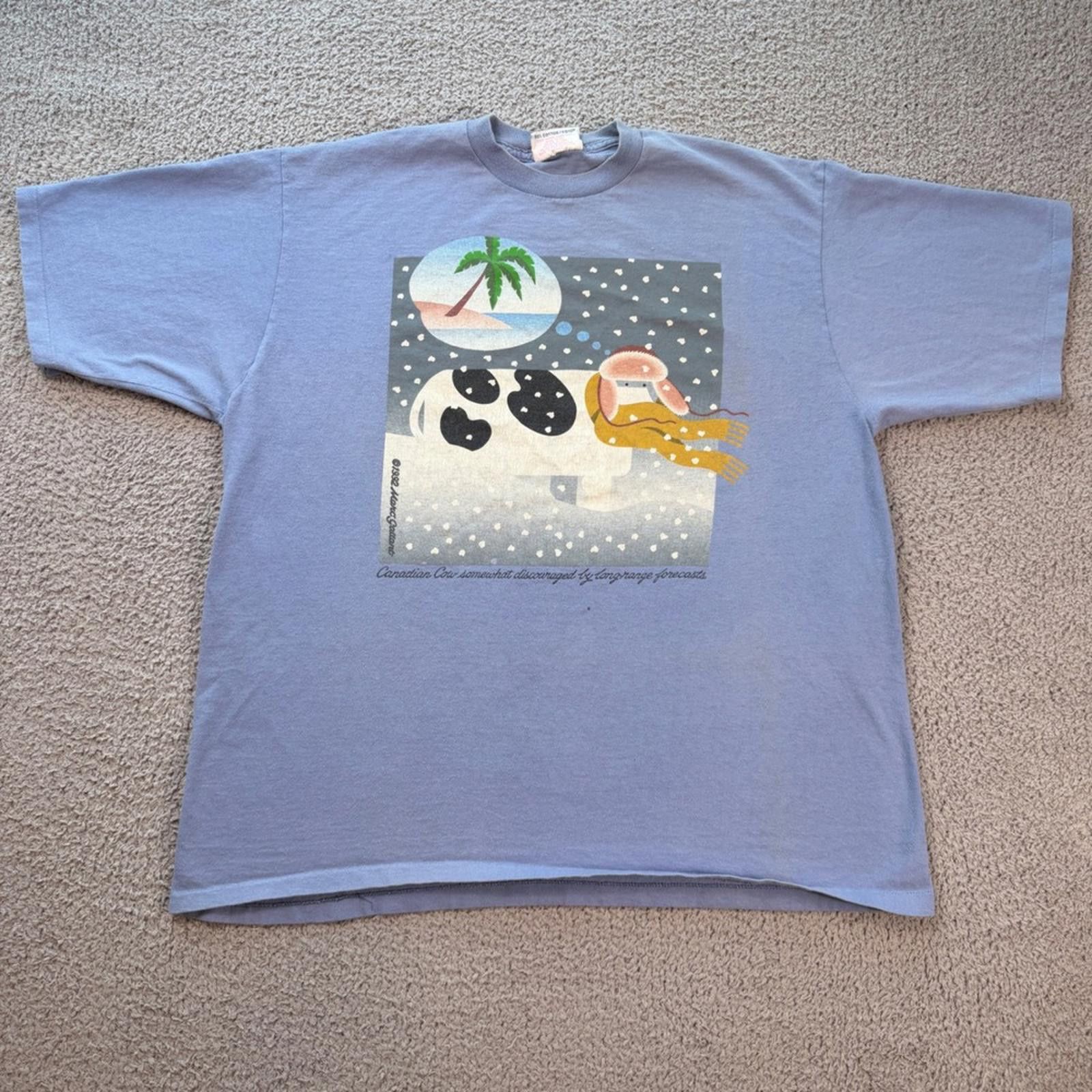 Cowboy Equipment Vintage 1992 Cows Prince Edward Island T Shirt XL Blue Cow Size US XL / EU 56 / 4 - 1 Thumbnail