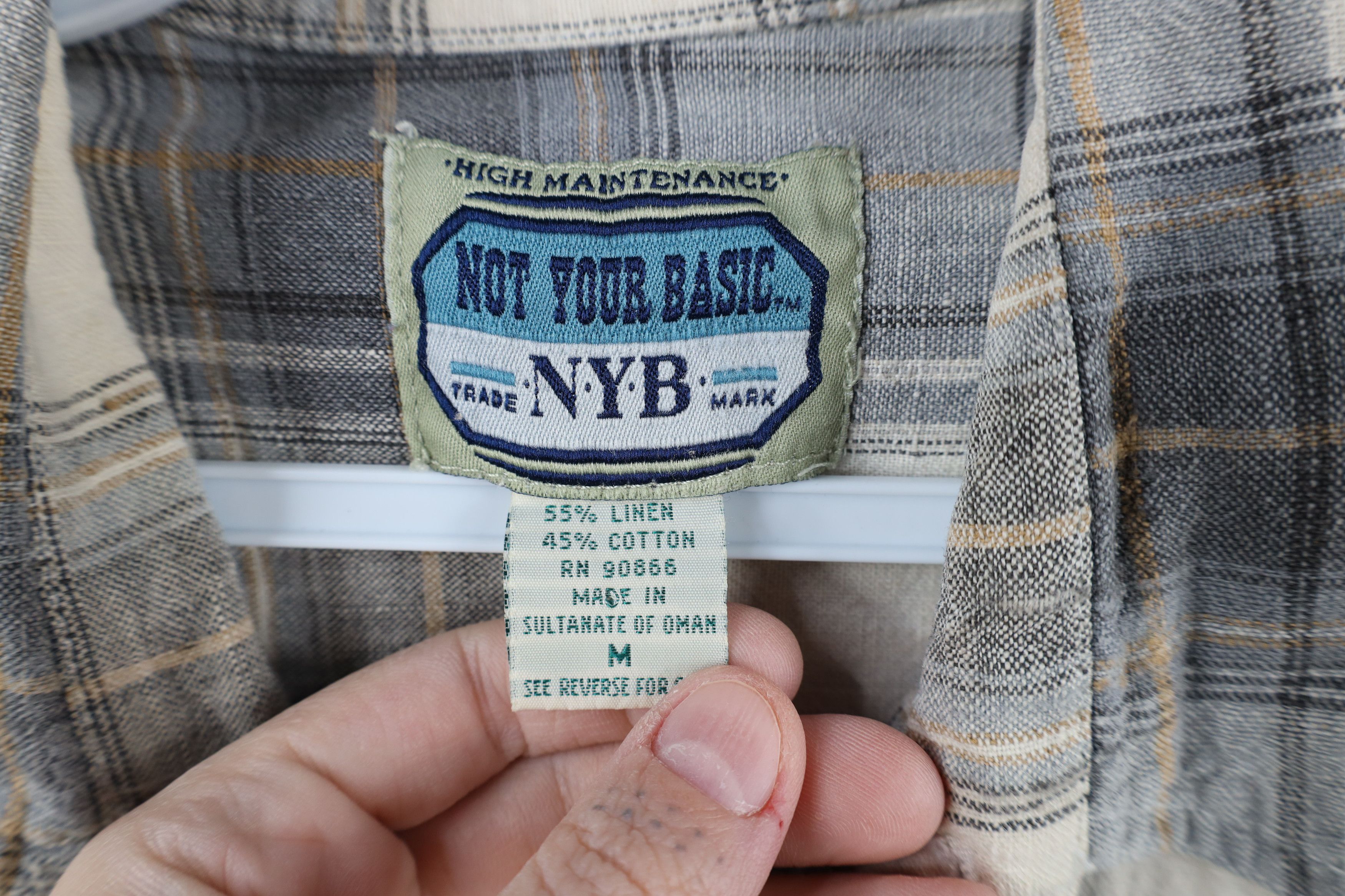 Vintage Vintage 90s Streetwear Blend Baggy Fit Button Shirt Plaid Size US M / EU 48-50 / 2 - 7 Thumbnail