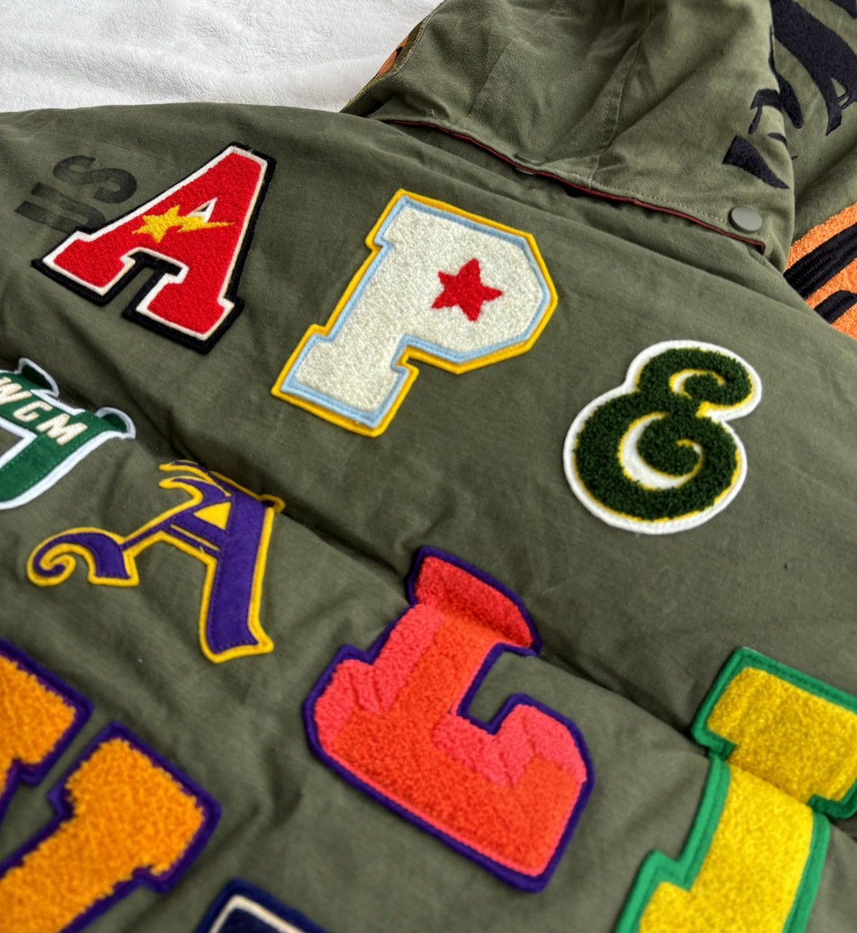 Bape Bape x ReadyMade Tiger/Shark Patch Down Parka Size US XL / EU 56 / 4 - 12 Thumbnail
