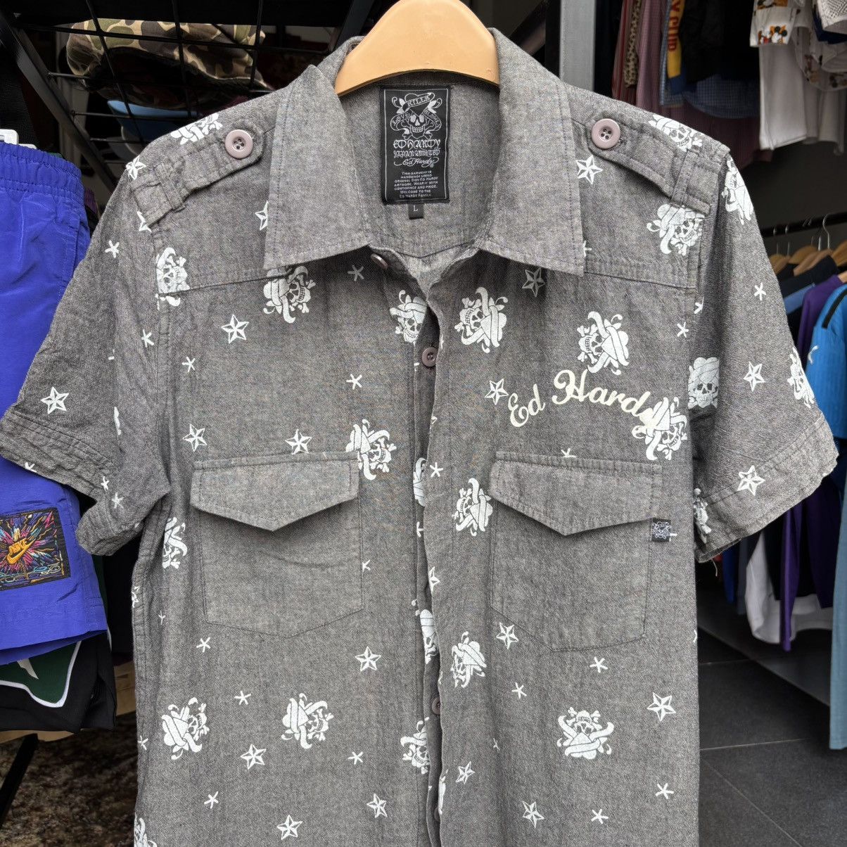 Ed Hardy Ed Hardy Work All Over Print Shirts Size US L / EU 52-54 / 3 - 2 Thumbnail