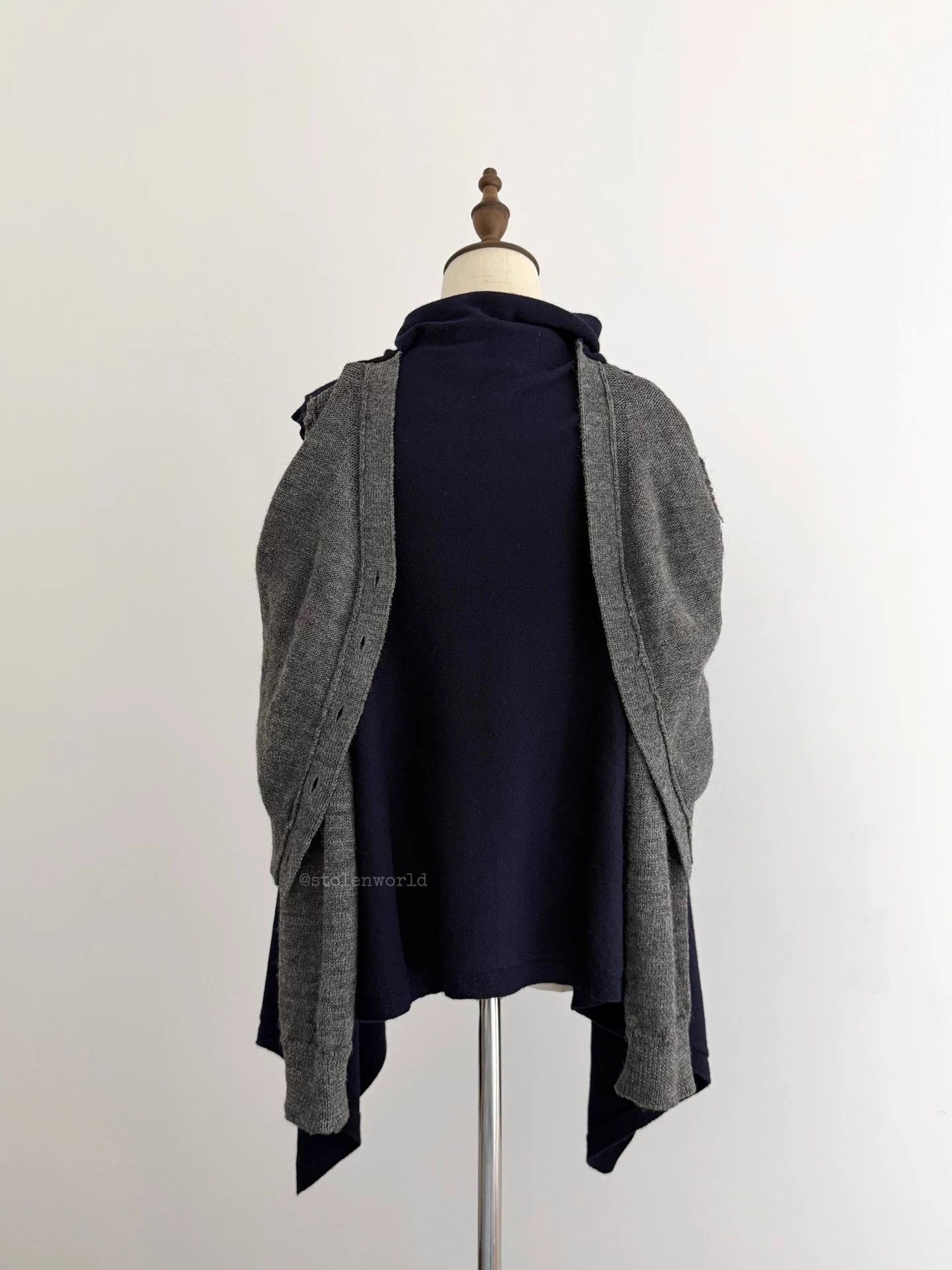Comme des Garcons Comme des Garçons Deconstructed Color Block Knit Cardigan Size S / US 4 / IT 40 - 8 Thumbnail