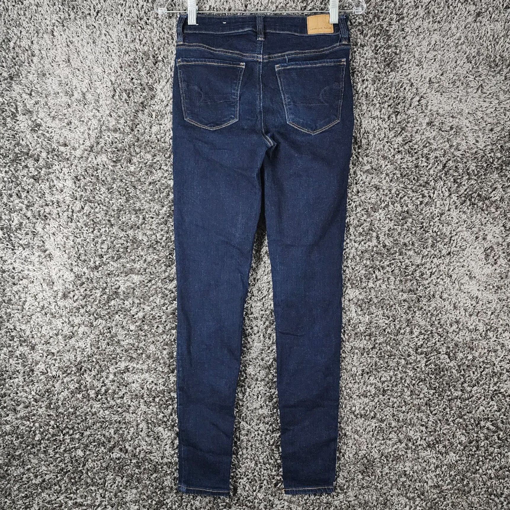 American Eagle Outfitters AMERICAN EAGLE Womens Dark Wash High Rise Jeggings Size 2 Blue Size 26" / US 2 / IT 38 - 6 Thumbnail