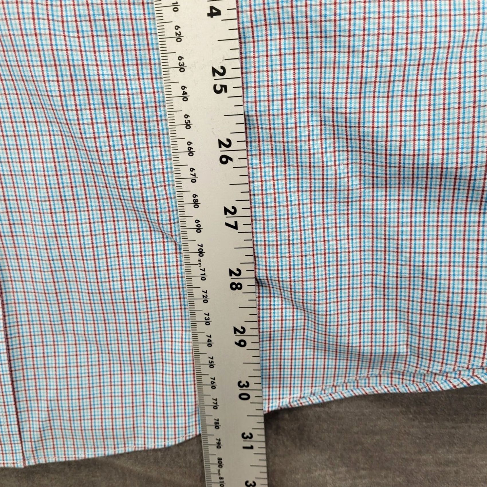 Brooks Brothers Brooks Brothers Dress Shirt Regent Fit Non Iron 17 2/3 43 Blue Gingham Mens Button-Down 100% Cotton Shirt Pattern Check Size 46R - 4 Thumbnail