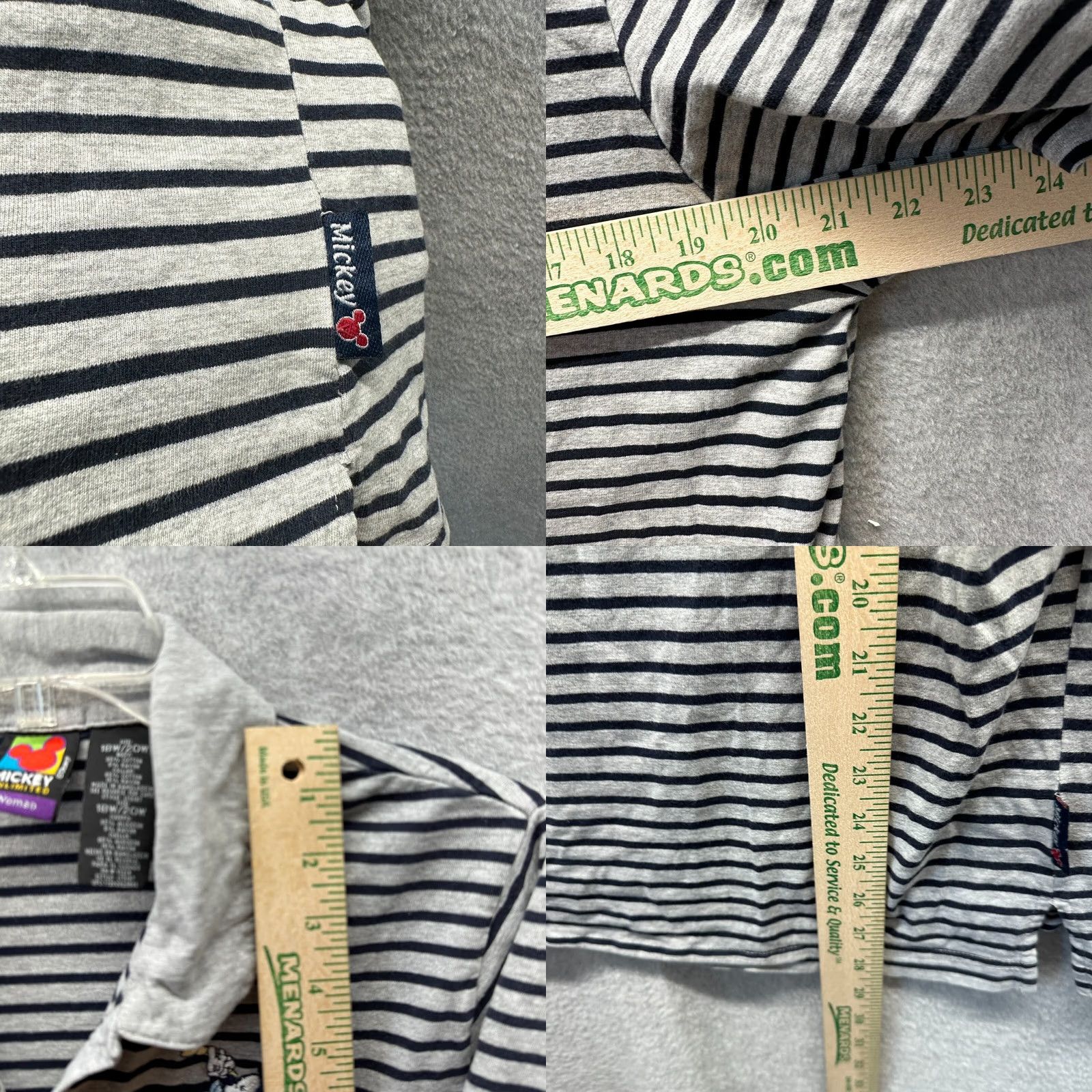 Mickey Unlimited VINTAGE Mickey Mouse Polo Shirt Womens Plus Size 18W Gray 90s Ladies Size XXL / US 16-18 / IT 52-54 - 8 Thumbnail
