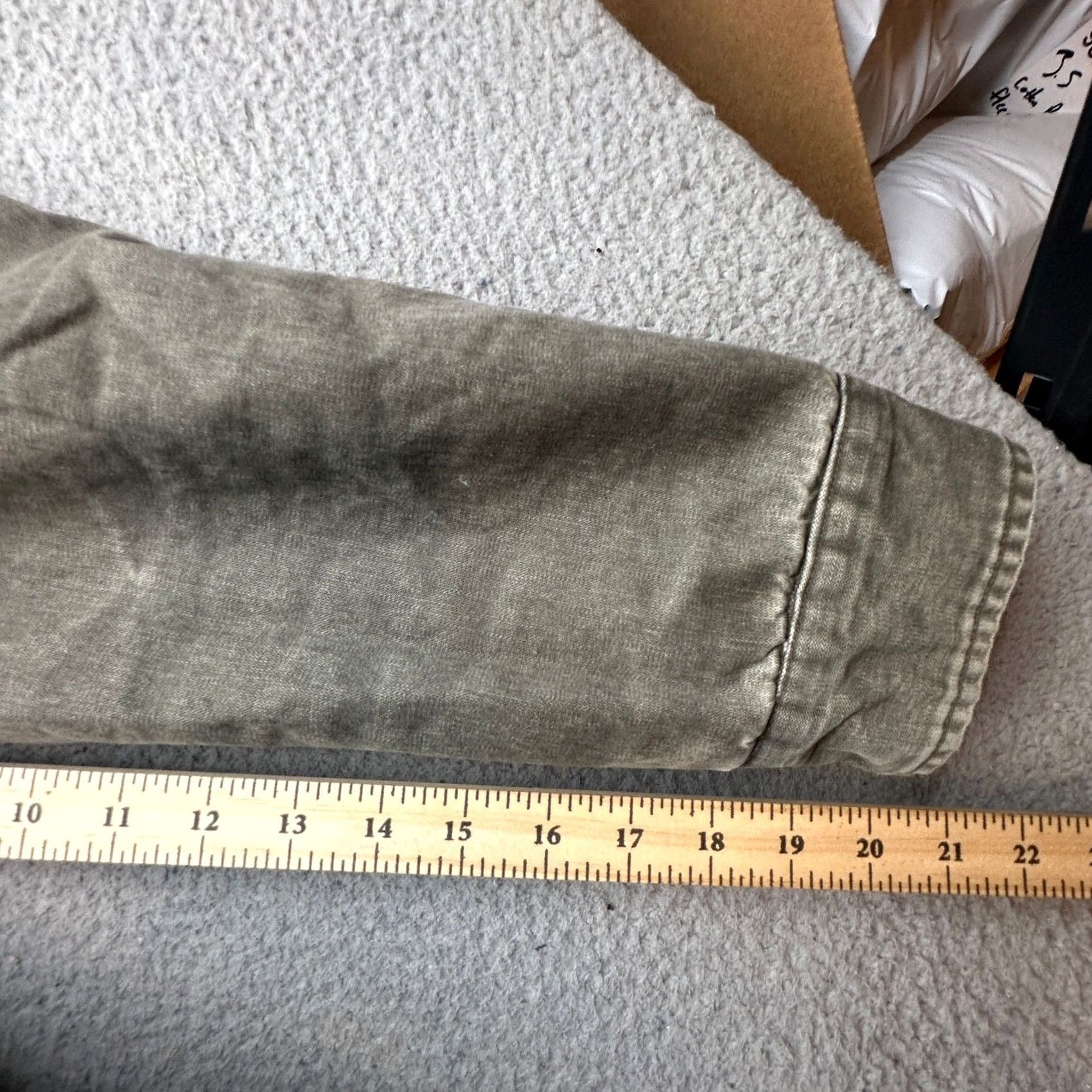 Guess Guess Jeans Military Distressed Jacket Mens Large Faux Fur Lined Green M65 Style Jacket Size US 33 - 6 Thumbnail