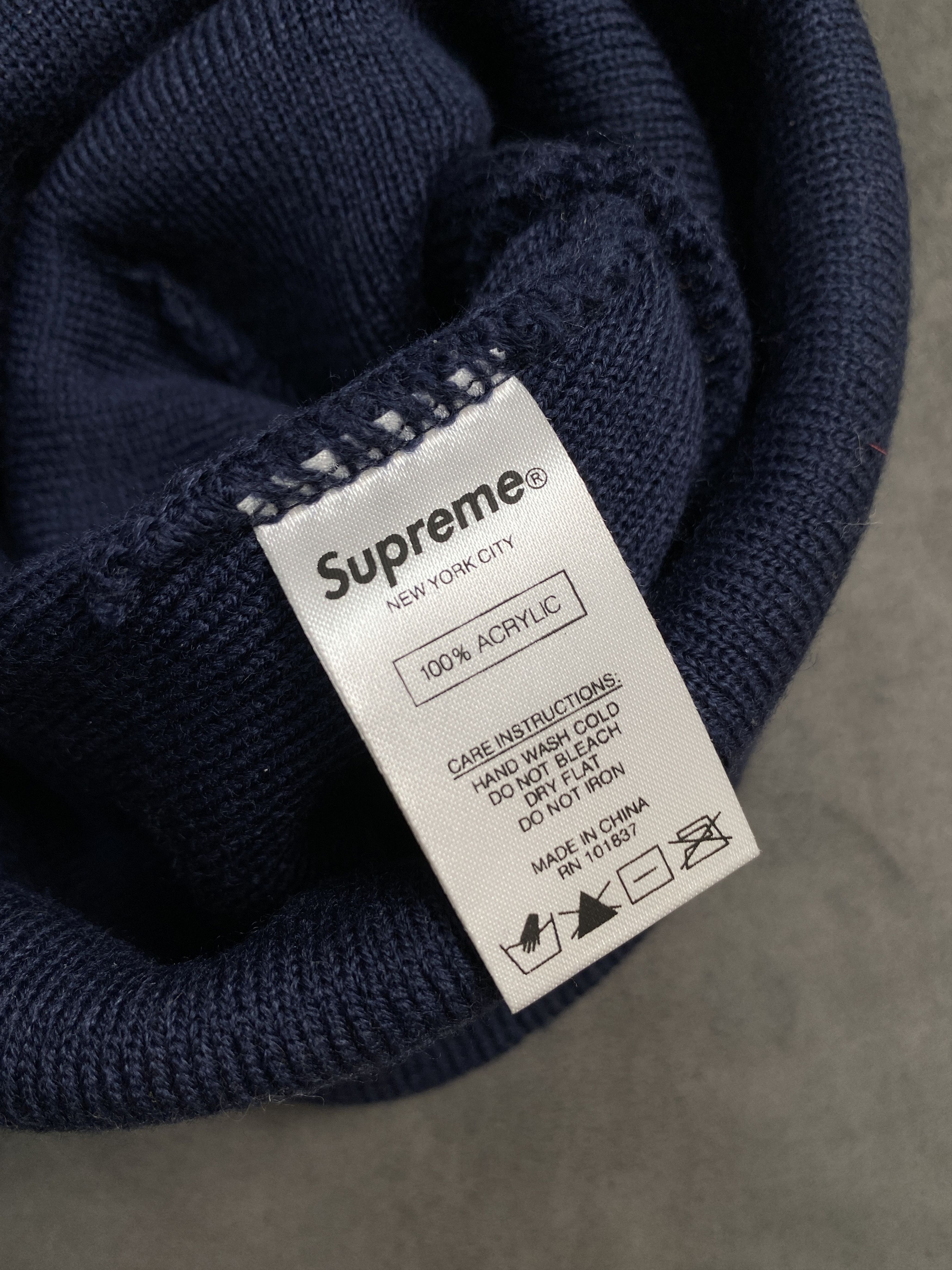 Supreme Deadstock Supreme 18FW Crown Logo Navy Beanie OS Size ONE SIZE - 4 Thumbnail