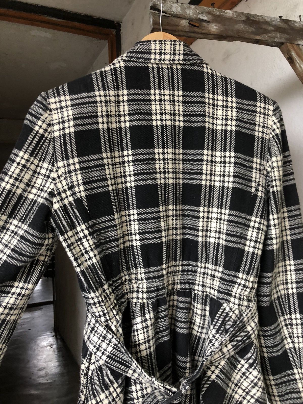Issey Miyake Vintage Issey Miyake IS Cotton Checked Coat Jacket Size M / US 6-8 / IT 42-44 - 15 Thumbnail