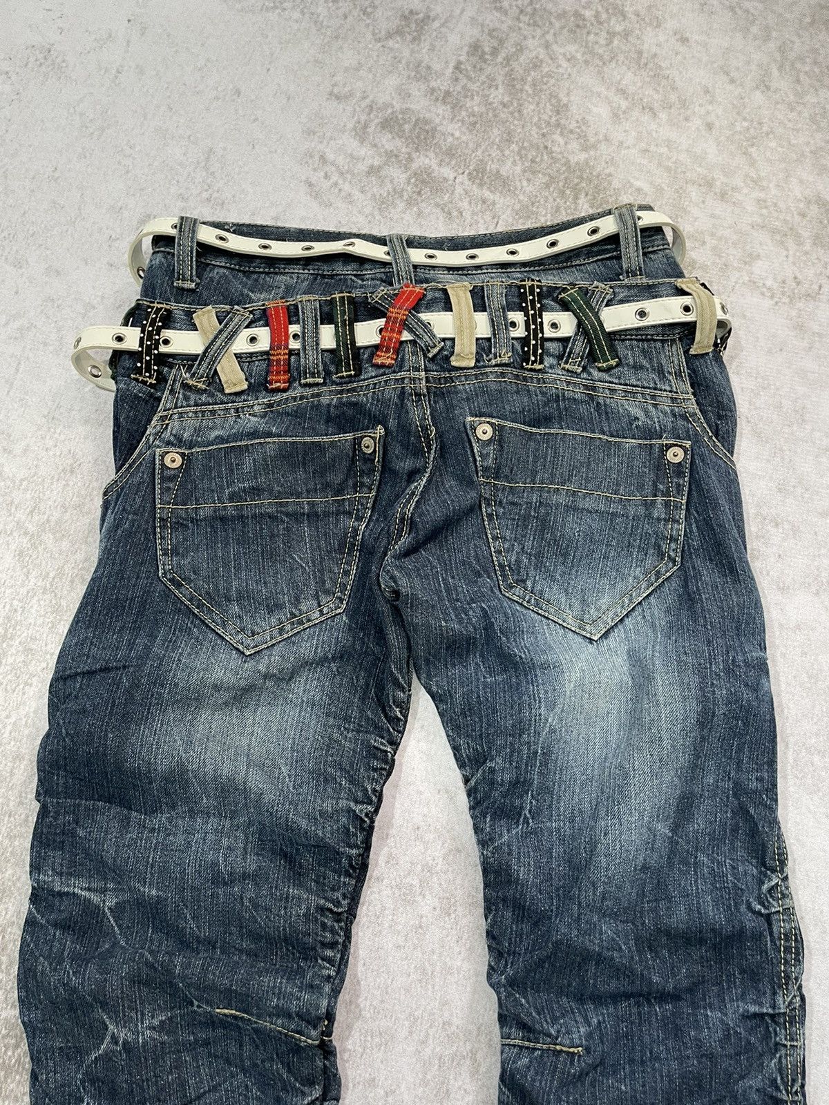 Japanese Brand 2000s japan double waist denim y2k style Size US 30 / EU 46 - 5 Thumbnail