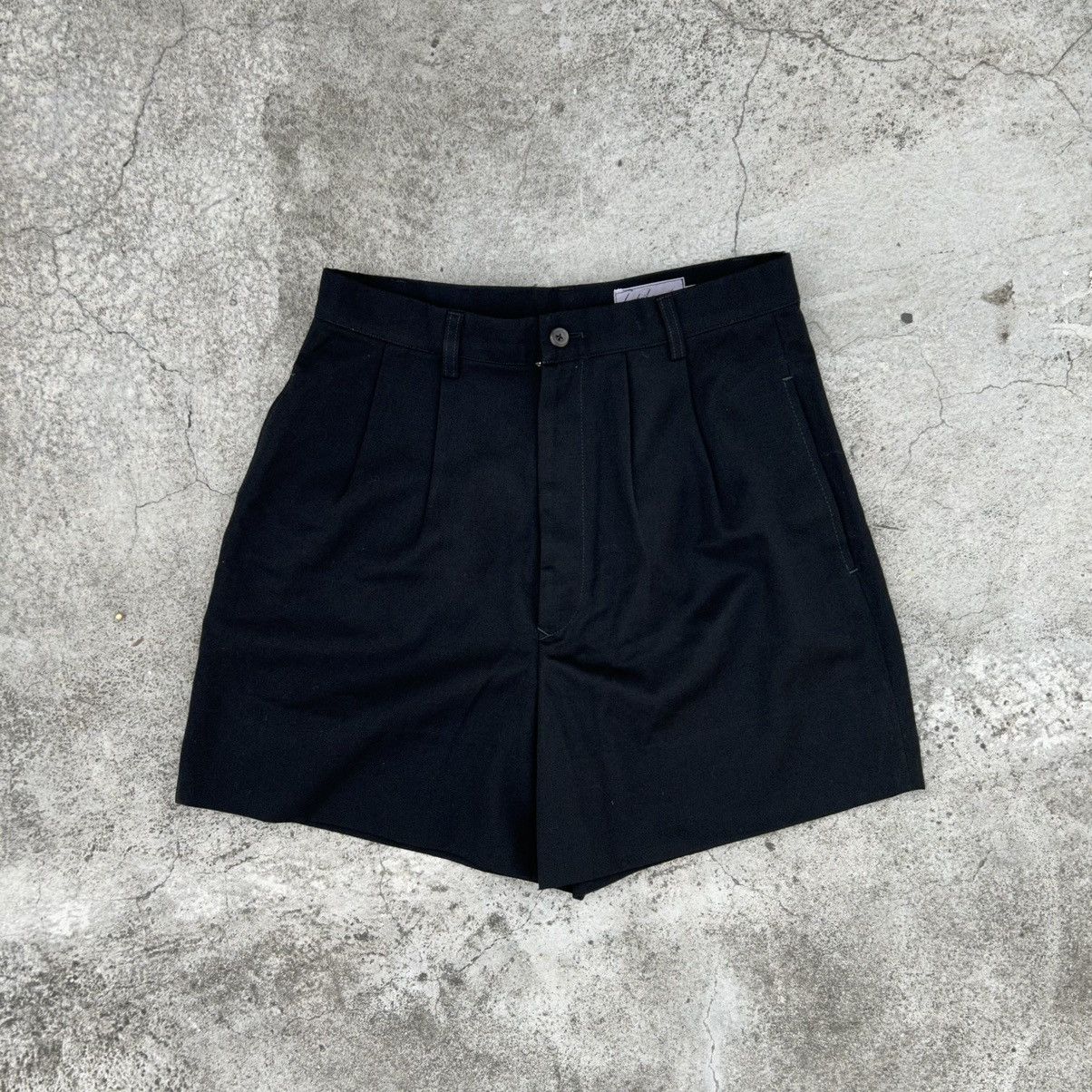 image of Yohji Yamamoto Archival Wool Short Shorts in Black, Men's (Size 28)