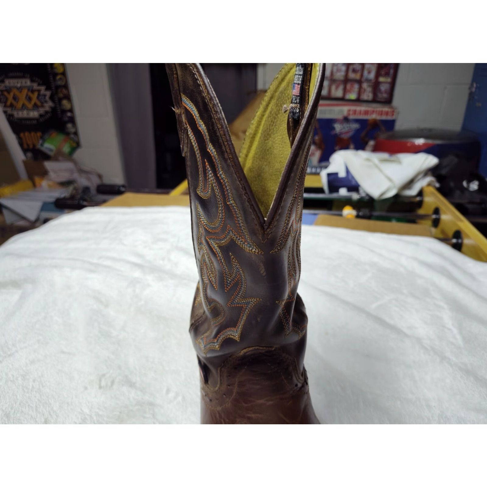 Vintage VINTAGE Double-H Boots Western Boots Men's 8.5D Brown Leather DH4645 Made in USA Square Toe Size US 9 / EU 42 - 7 Thumbnail