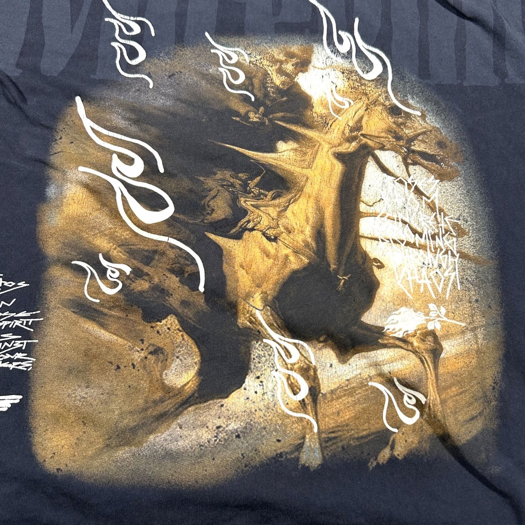 Vintage Civil Regime Roses From Concrete T-Shirt Men Black Graphic Print Crew Neck Short Sleeve L Size US L / EU 52-54 / 3 - 4 Thumbnail