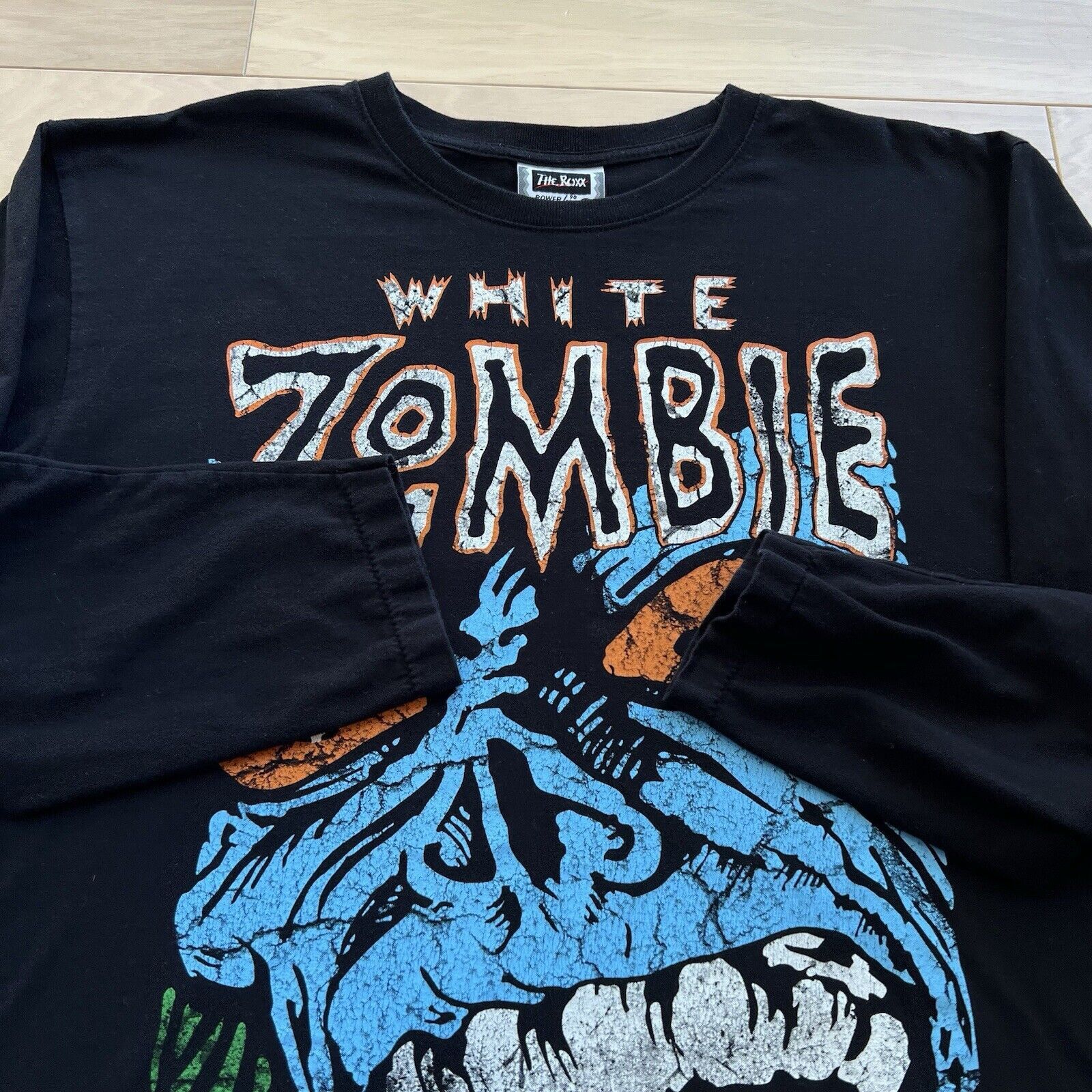 Band Tees × Vintage Vintage White Zombie Shirt XL Black 90s Long Sleeve Heavy Size US XL / EU 56 / 4 - 4 Thumbnail