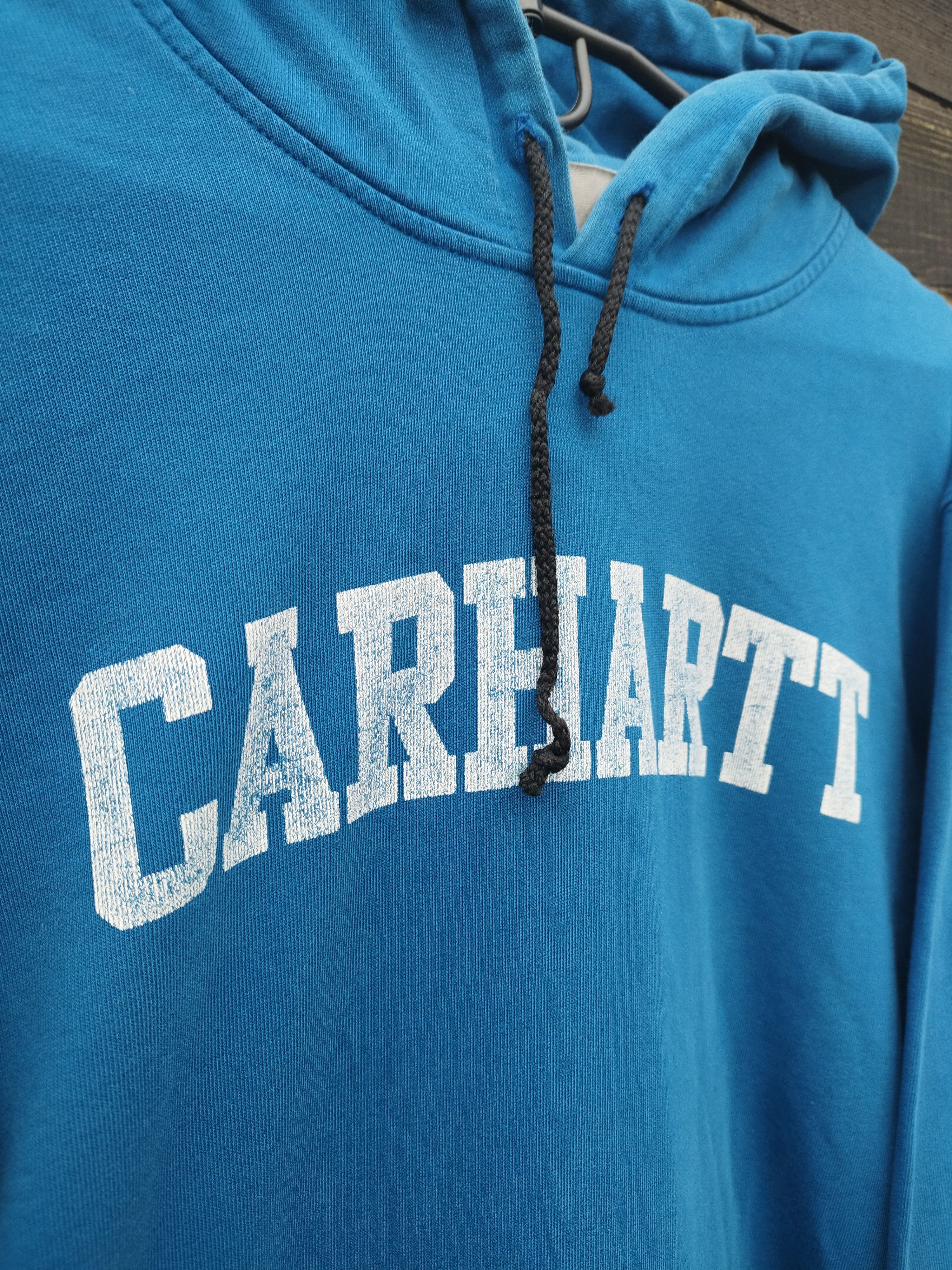 Carhartt Retro Carhartt Arch Logo hoodie | Bright Blue Pullover Size US M / EU 48-50 / 2 - 3 Thumbnail