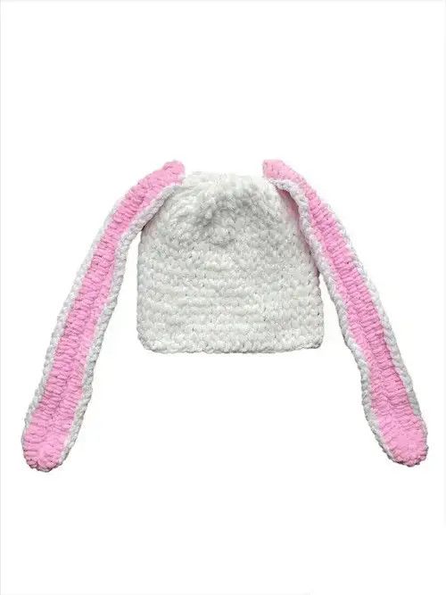 Handmade Handmade Knitted Balaclava Ski Mask Bunny Rabbit Style Size ONE SIZE - 4 Thumbnail