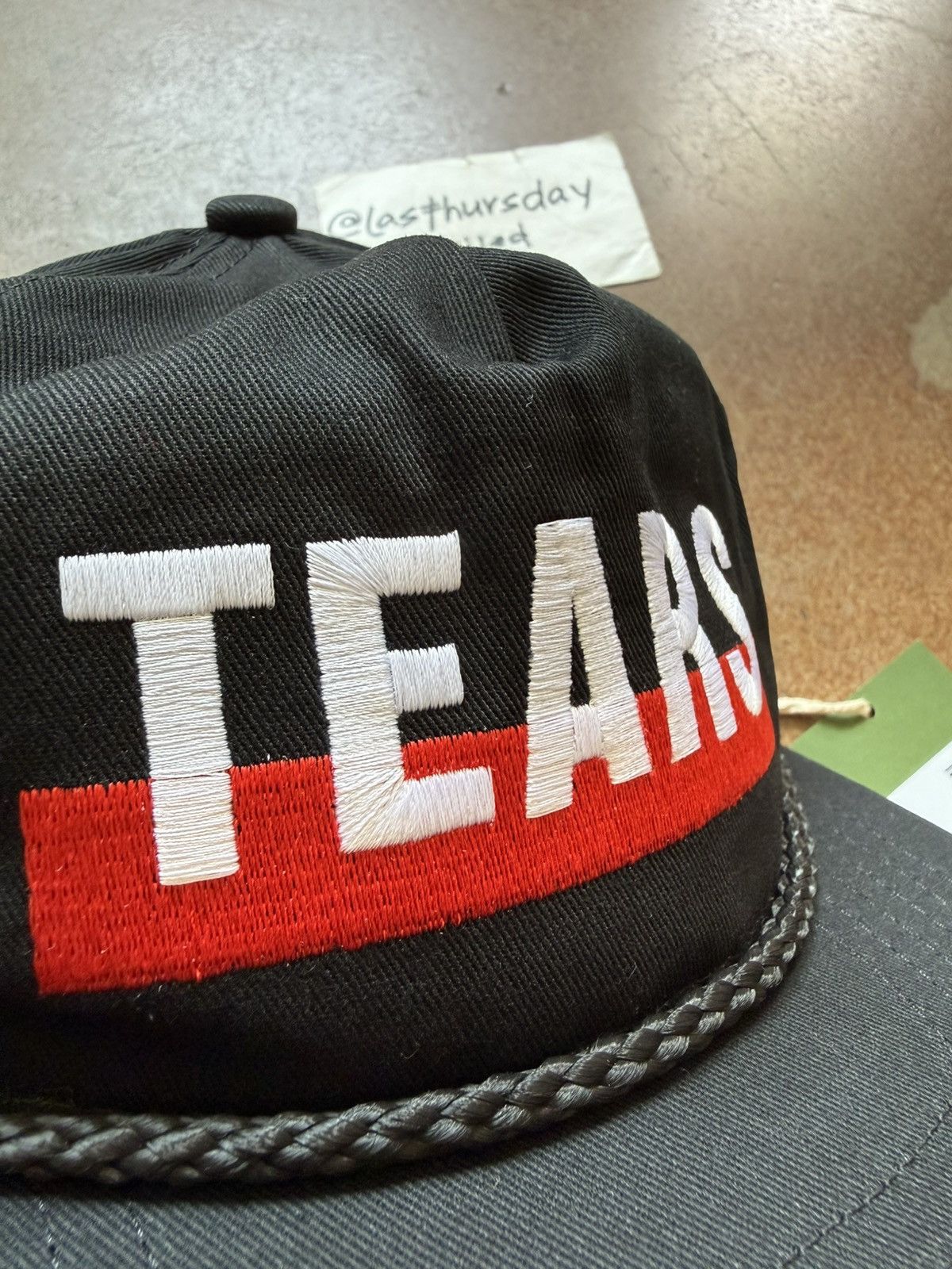 DENIM TEARS Denim Tears TEARS Leather Strap Hat Black Size ONE SIZE - 1 Thumbnail