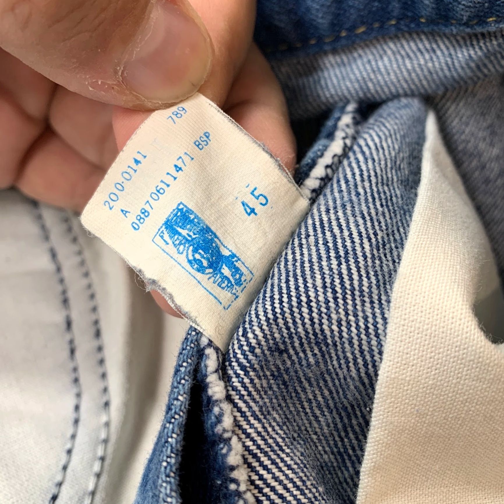 Lee VINTAGE Lee Denim Jeans Mens 35x29 Blue Straight Fit 35 29 90s United States Denim Jeans Mens Blue Straight Fit 90s Size US 35 - 5 Thumbnail