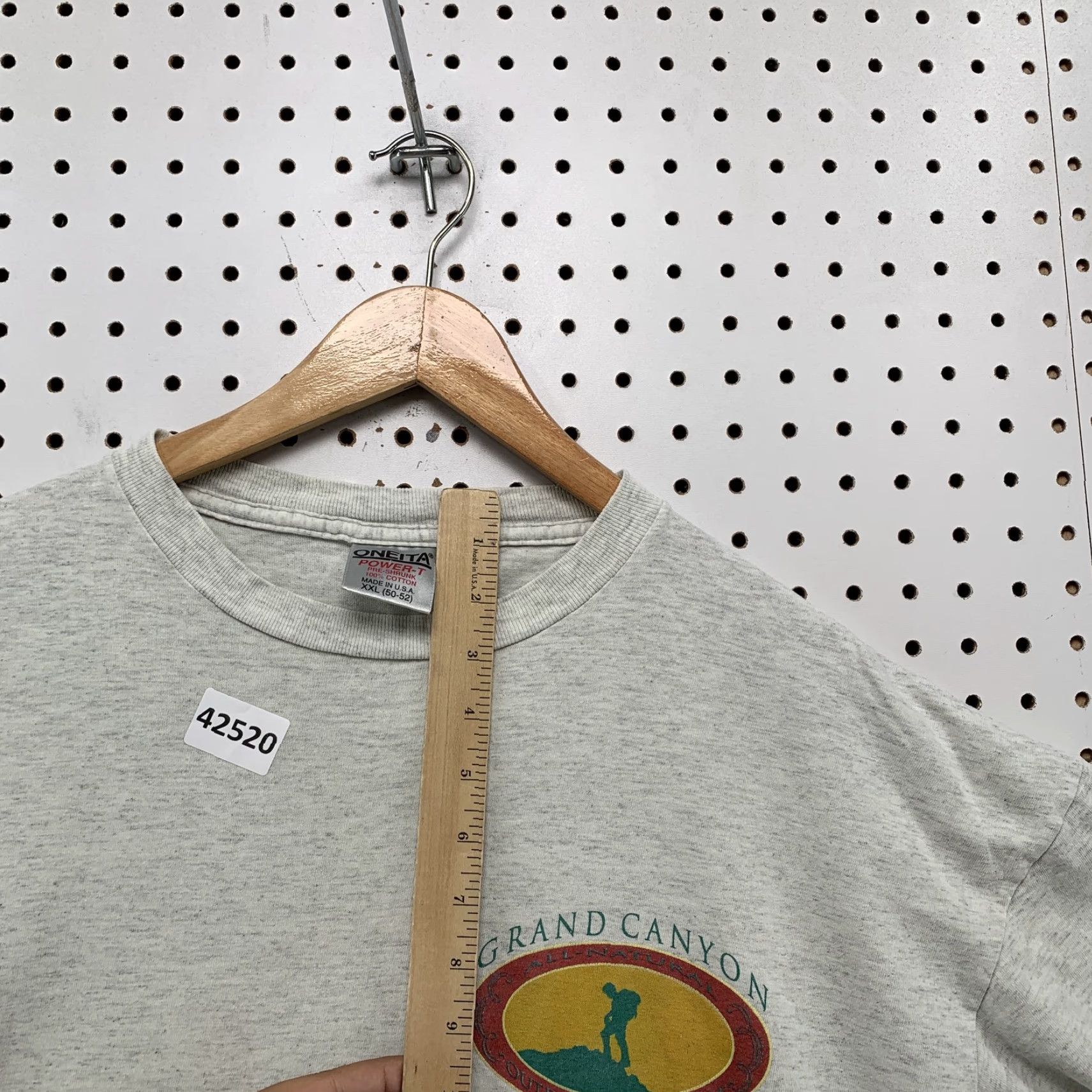 Vintage VINTAGE Oneita I Hiked Grand Canyon T-Shirt XXL Gray Short Sleeve Crew Neck USA Mens Size US XXL / EU 58 / 5 - 5 Thumbnail