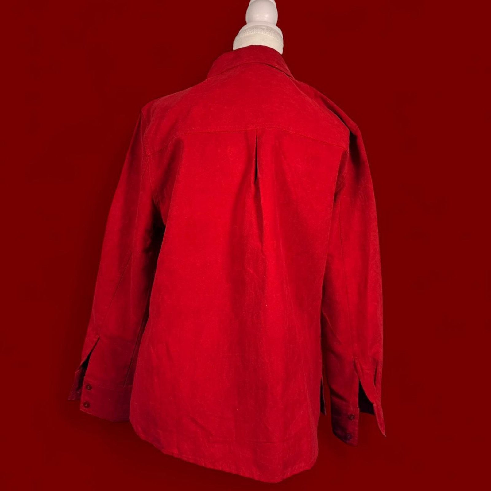 Other Red swede button up shirt Size L / US 10 / IT 46 - 4 Thumbnail