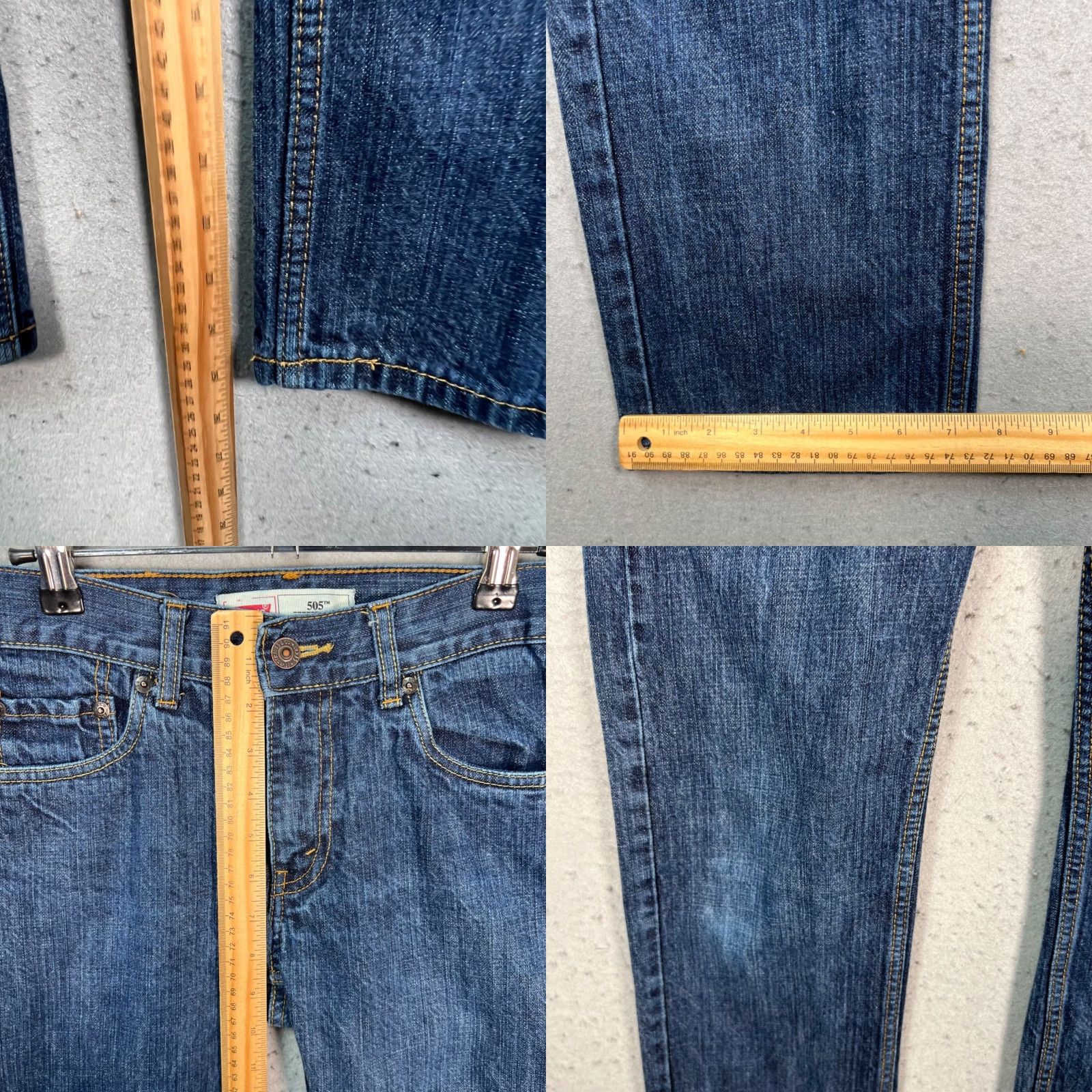 Levi's Levi's 505 Jeans Womens Regular Straight Denim Blue 27x27 Size 14 Adult 5-Pocket Cotton Mid Rise Size 36" / US 14 / IT 50 - 8 Thumbnail