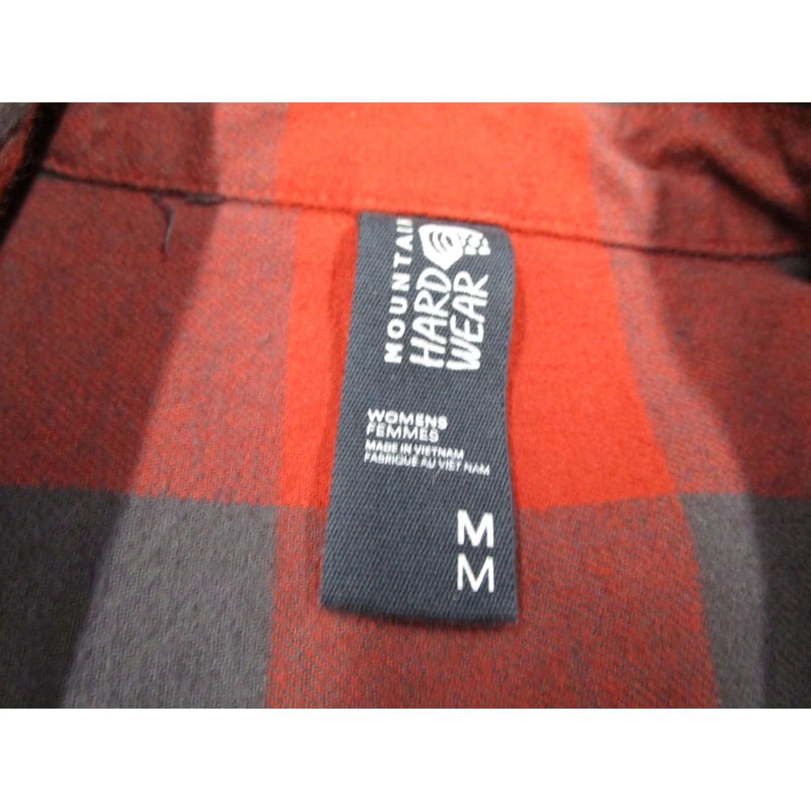 Mountain Hardwear Mountain Hardwear Women's Orange Check Long Sleeve Button Up Flannel Shirt Medium Size M / US 6-8 / IT 42-44 - 2 Thumbnail