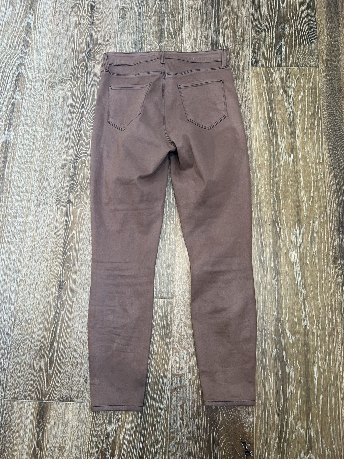 L'AGENCE L'Agence Coated Margot High Rise Skinny Jeans Nutmeg Size 27" / US 4 / IT 40 - 2 Thumbnail