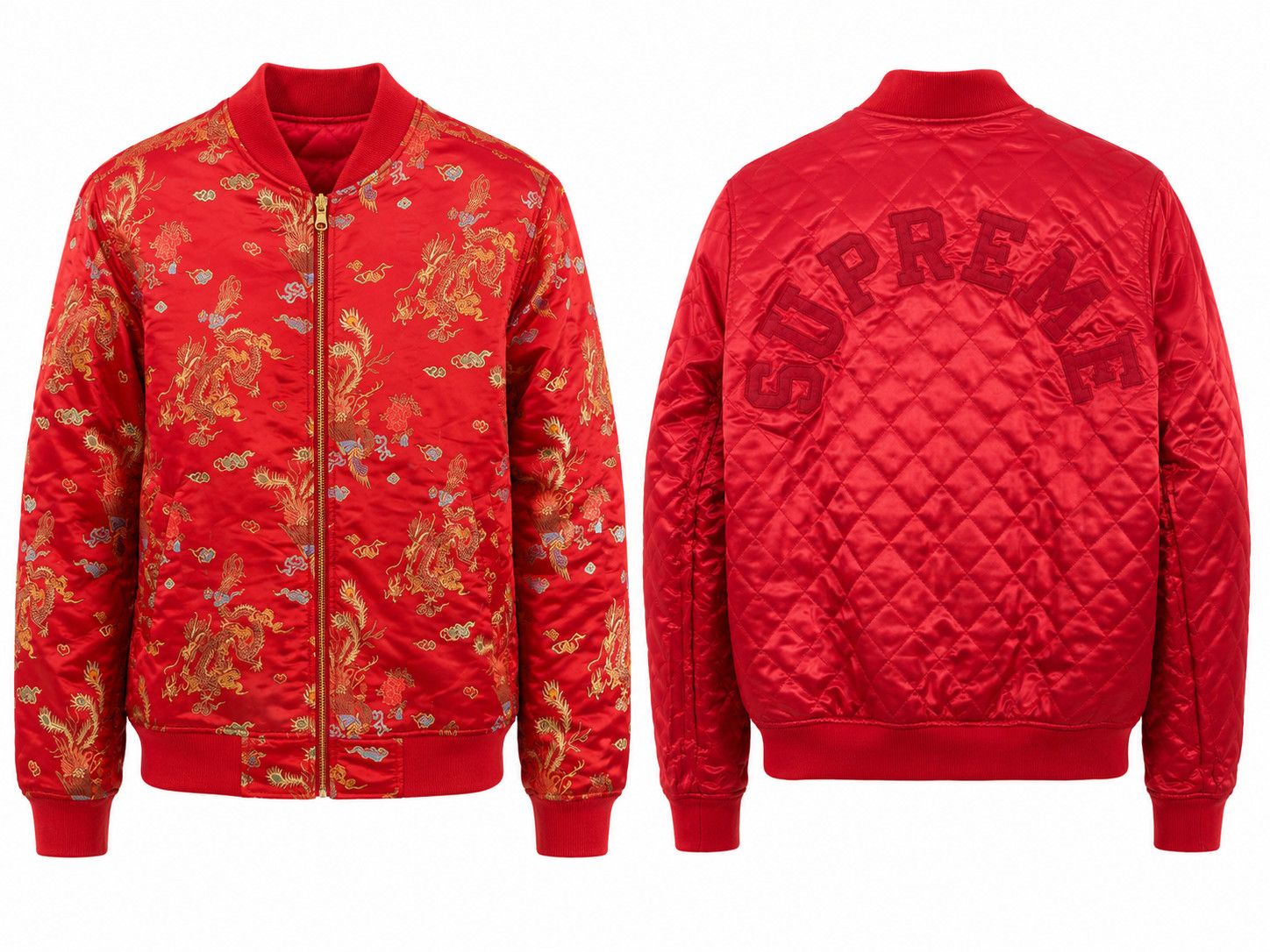 Supreme Supreme Leopard Print/Red Reversible Jacket | Grailed