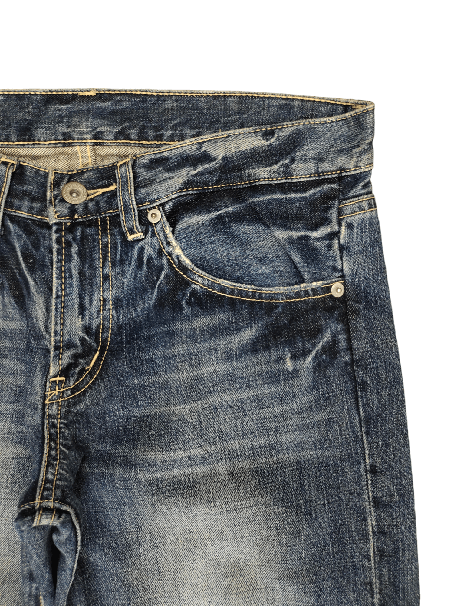KOJIMA GENES Karakoto Kojima Distress Faded Jeans Undercover Style Y2k Size US 32 / EU 48 - 3 Thumbnail