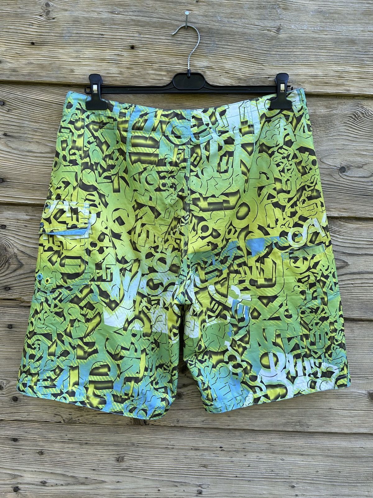 Oakley Vintage Oakley Allover AOP Crazy Design Swimming Shorts Size US 36 / EU 52 - 6 Thumbnail