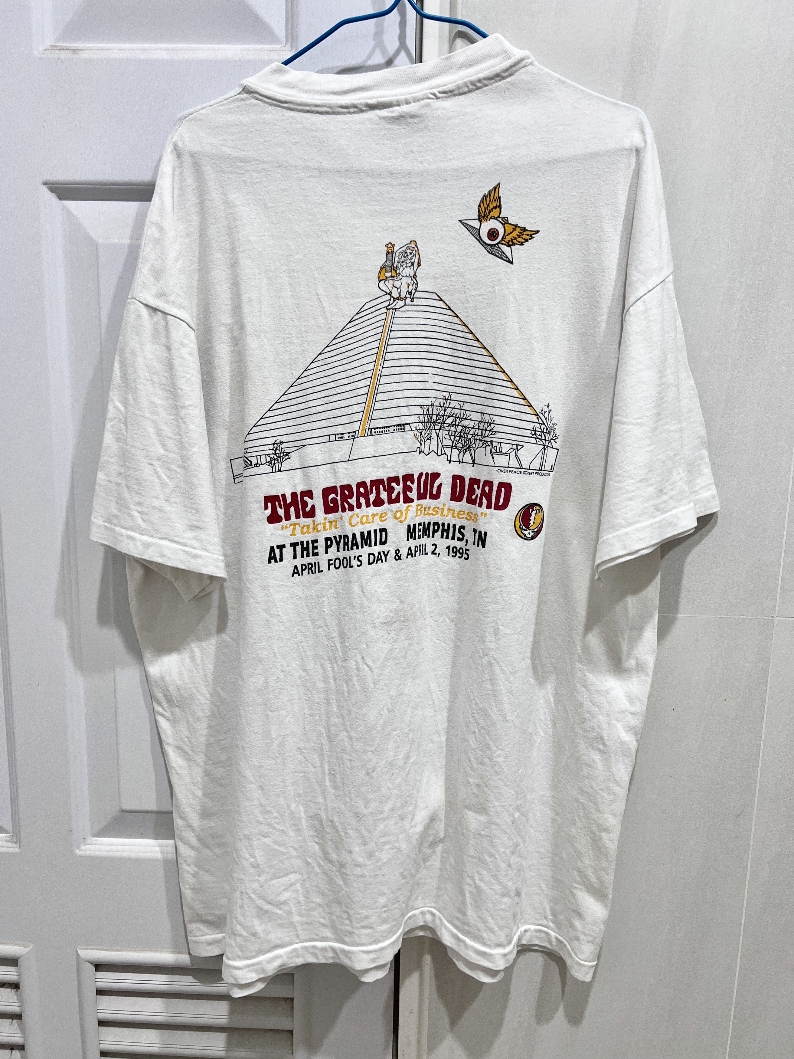 Vintage Rare 90s Jerry met Elvis Grateful Dead April Fools' Day Tee Size US XL / EU 56 / 4 - 3 Thumbnail