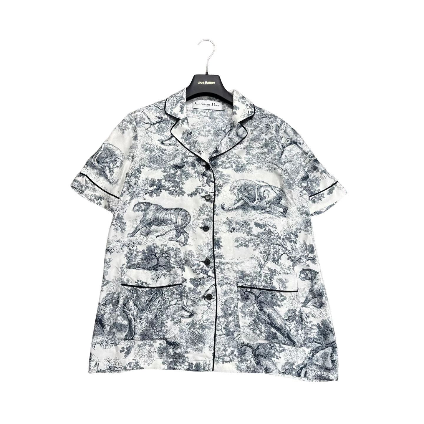 Dior Dior Zoo Print Silk Button Up Shirt Size 36 Size XS / US 0-2 / IT 36-38 - 1 Thumbnail