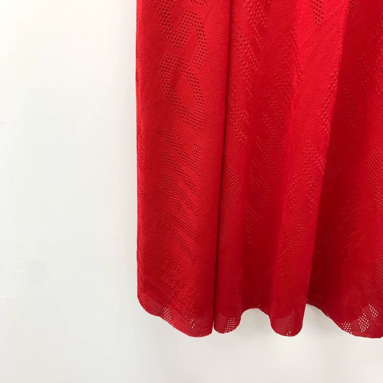 Balenciaga Balenciaga Red cut-out casual skirt Size 24" / US 00 / IT 34 - 4 Thumbnail