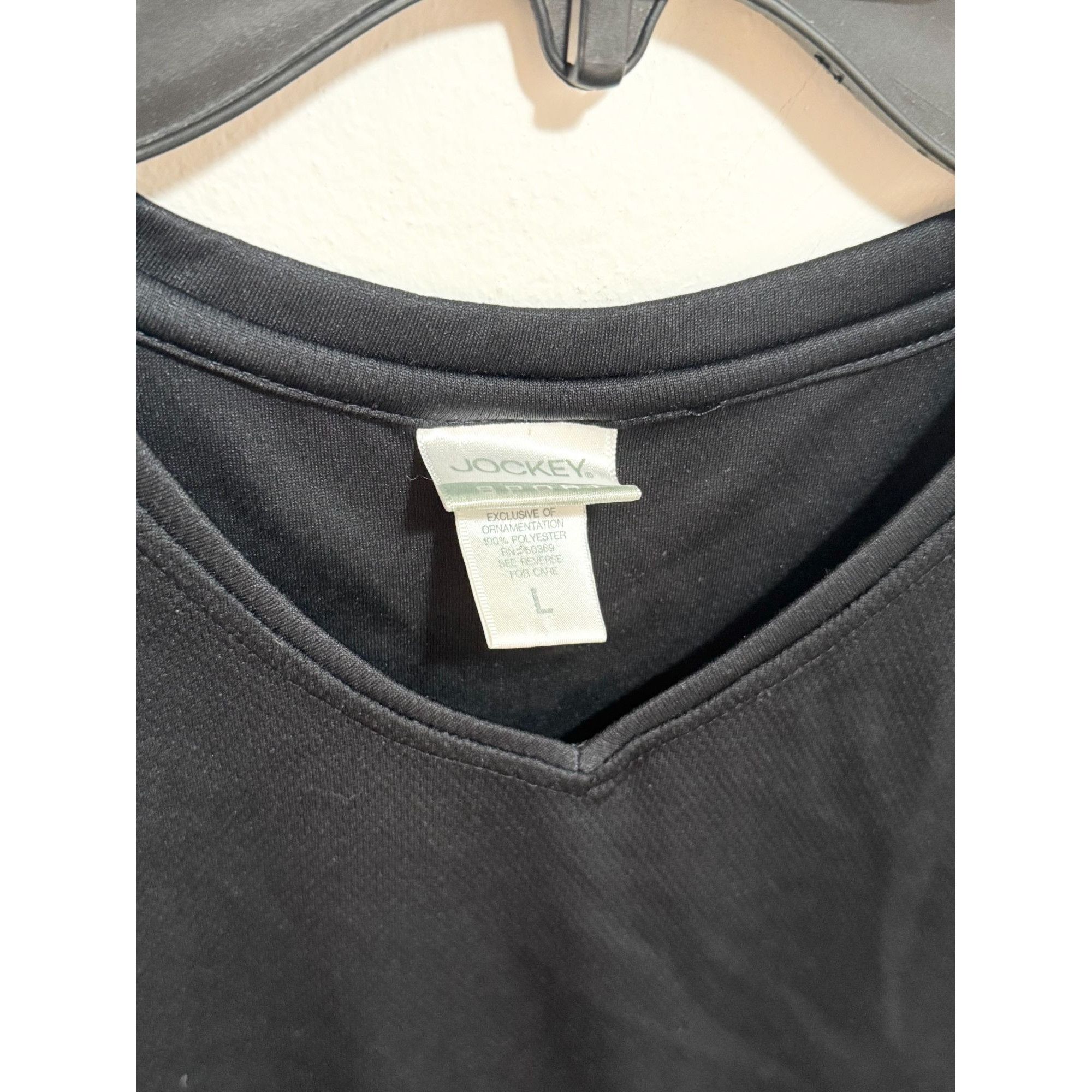 Jockey Jockey Sport Black Activewear V Neck Women's T Shirt Size L Size L / US 10 / IT 46 - 5 Thumbnail