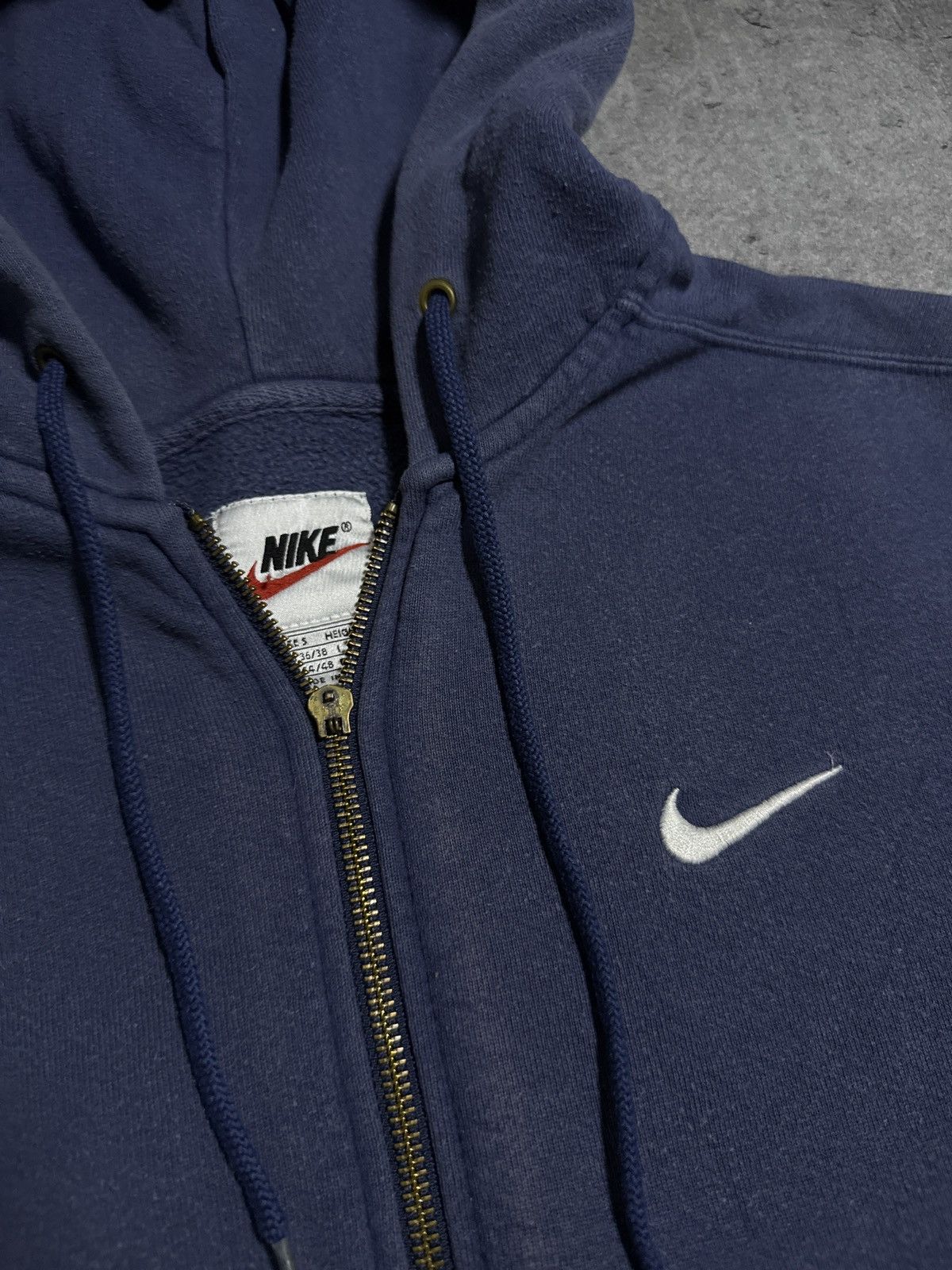 Nike × Vintage Nike 90s Zip Hoodie Vintage Swoosh Boxy fit Rap Skate Y2K Size US S / EU 44-46 / 1 - 5 Thumbnail