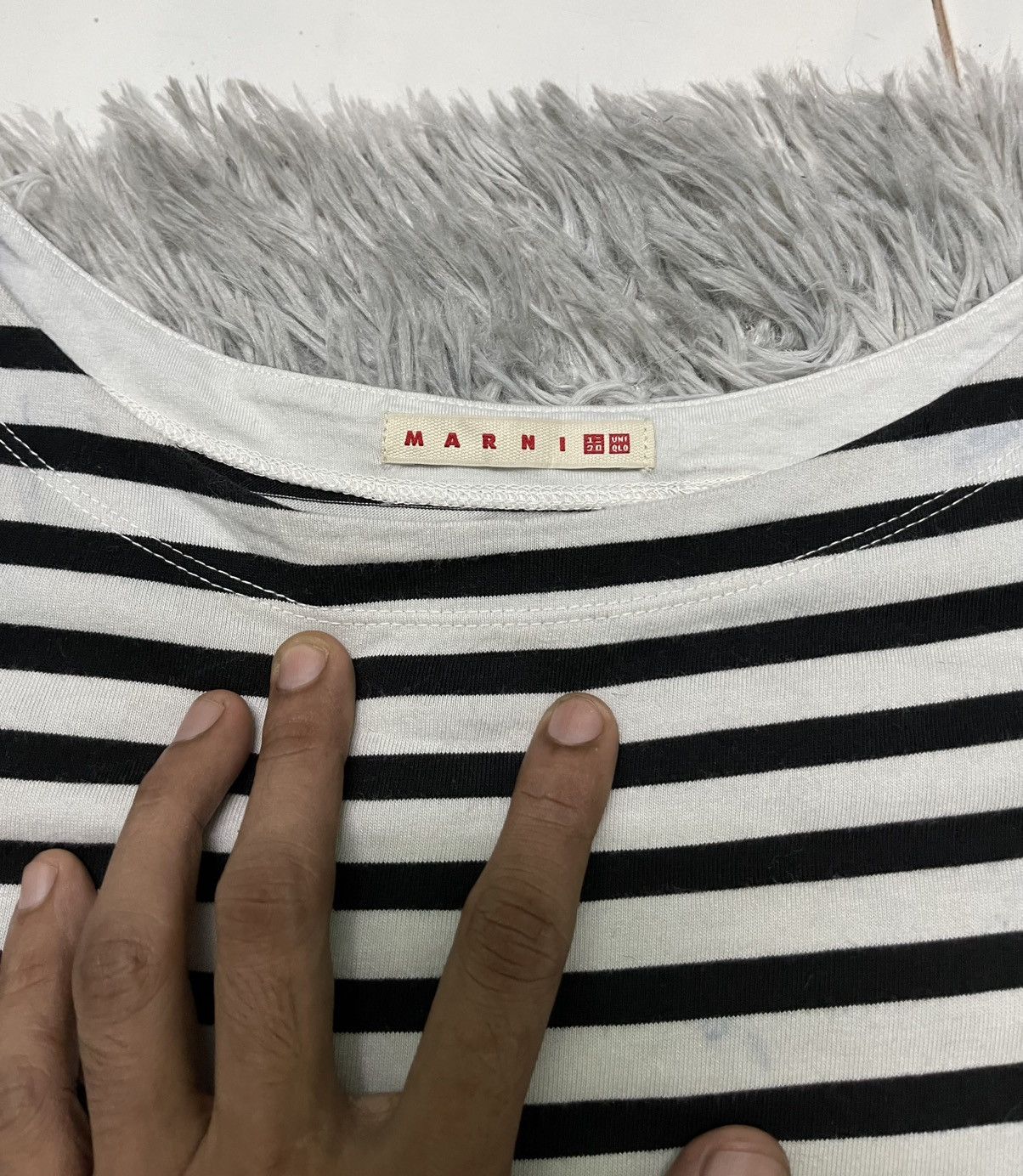 Japanese Brand × Marni × Uniqlo UNIQLO X MARNI STRIPES SHORT SLEEVE DRESS Size S / US 4 / IT 40 - 6 Thumbnail