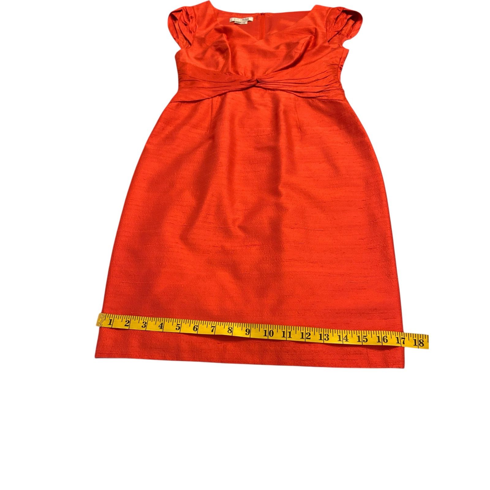 Other Kay Unger New York Orange Twist Waist Dress - Size 6 Size M / US 6-8 / IT 42-44 - 8 Thumbnail