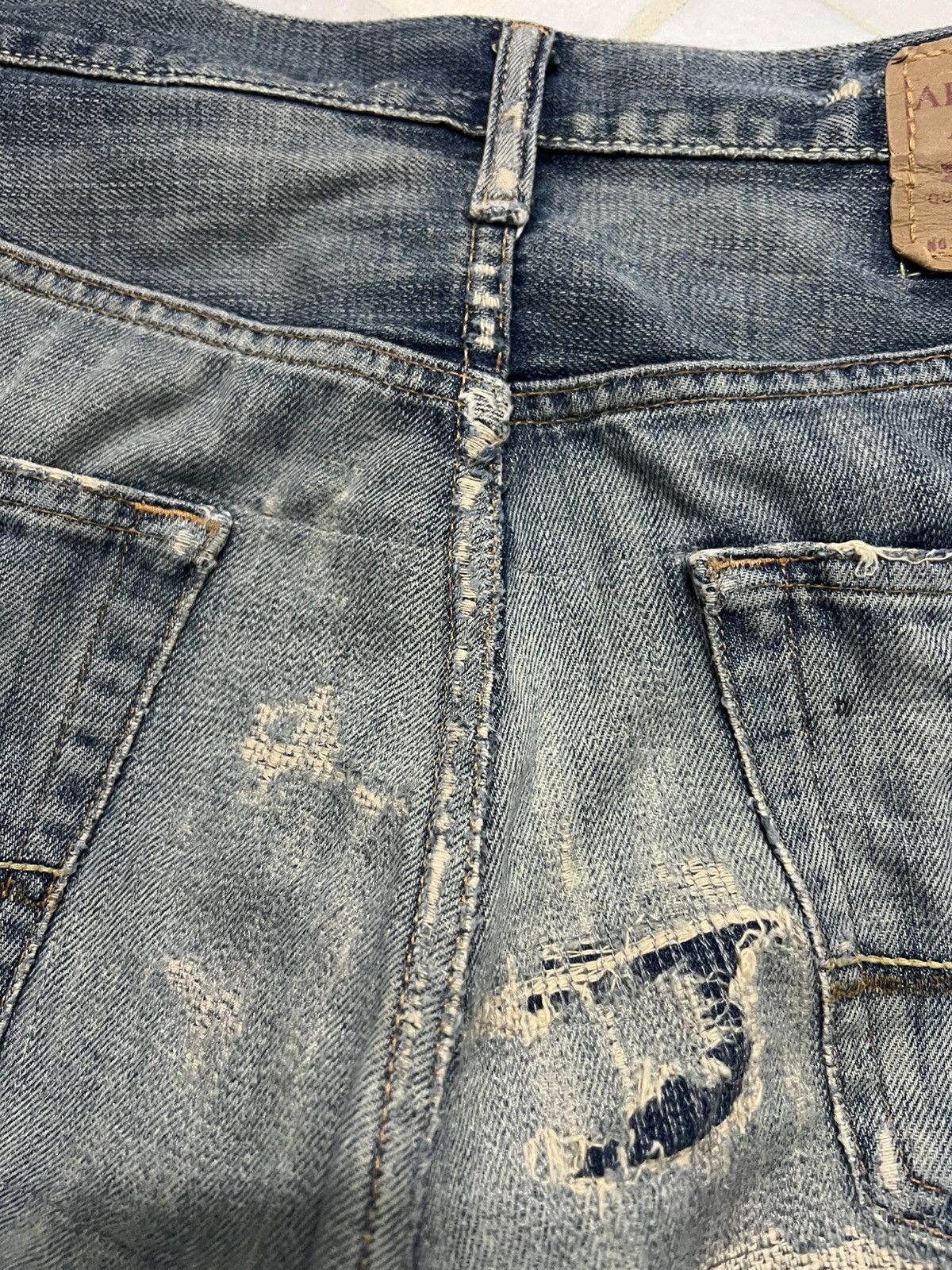 Japanese Brand 💥Flare💥Vintage Abercrombie & Fitch Distress Ripped Jean Size US 32 / EU 48 - 19 Thumbnail