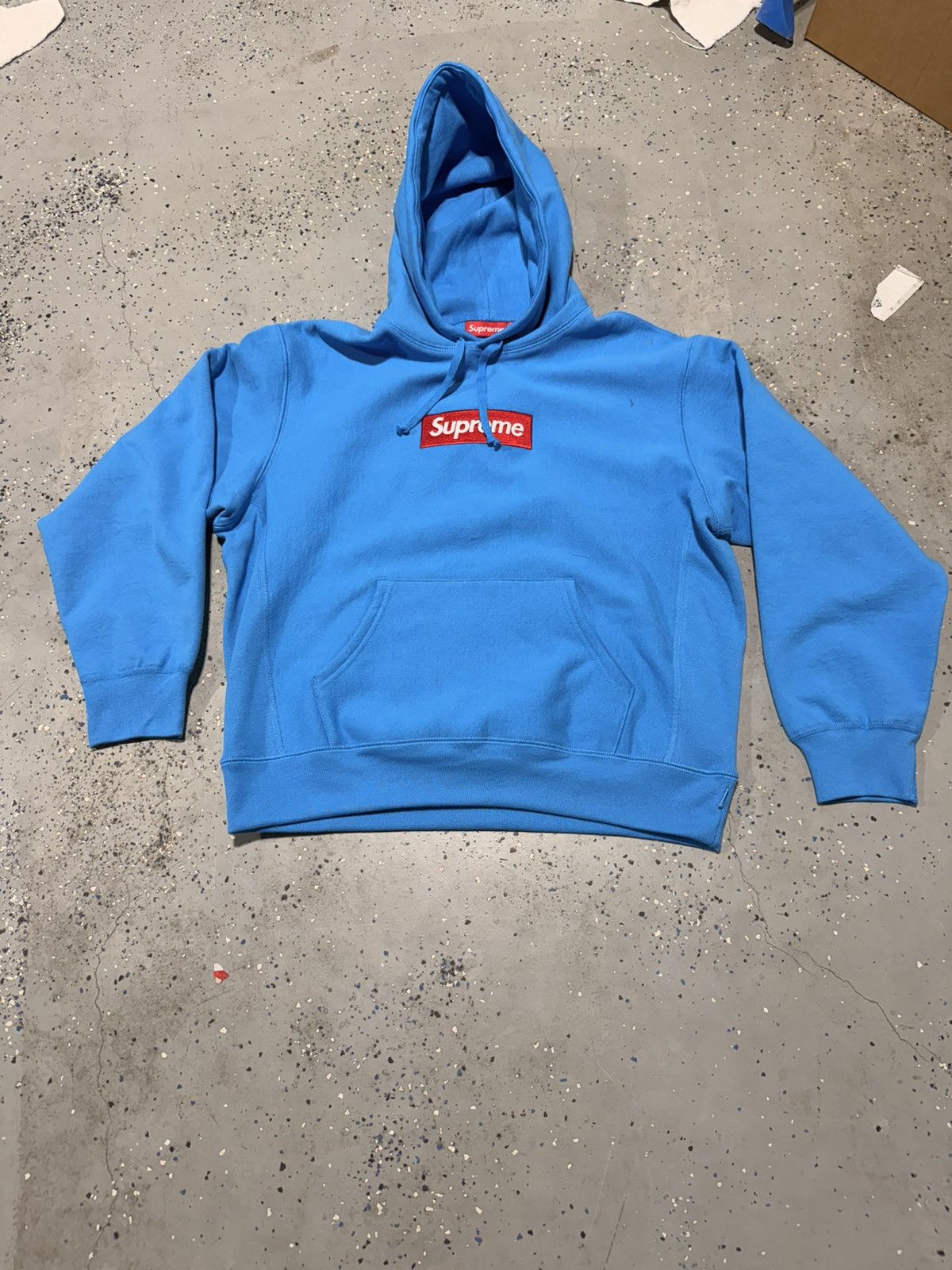 Small cyan 25 supreme hoodie