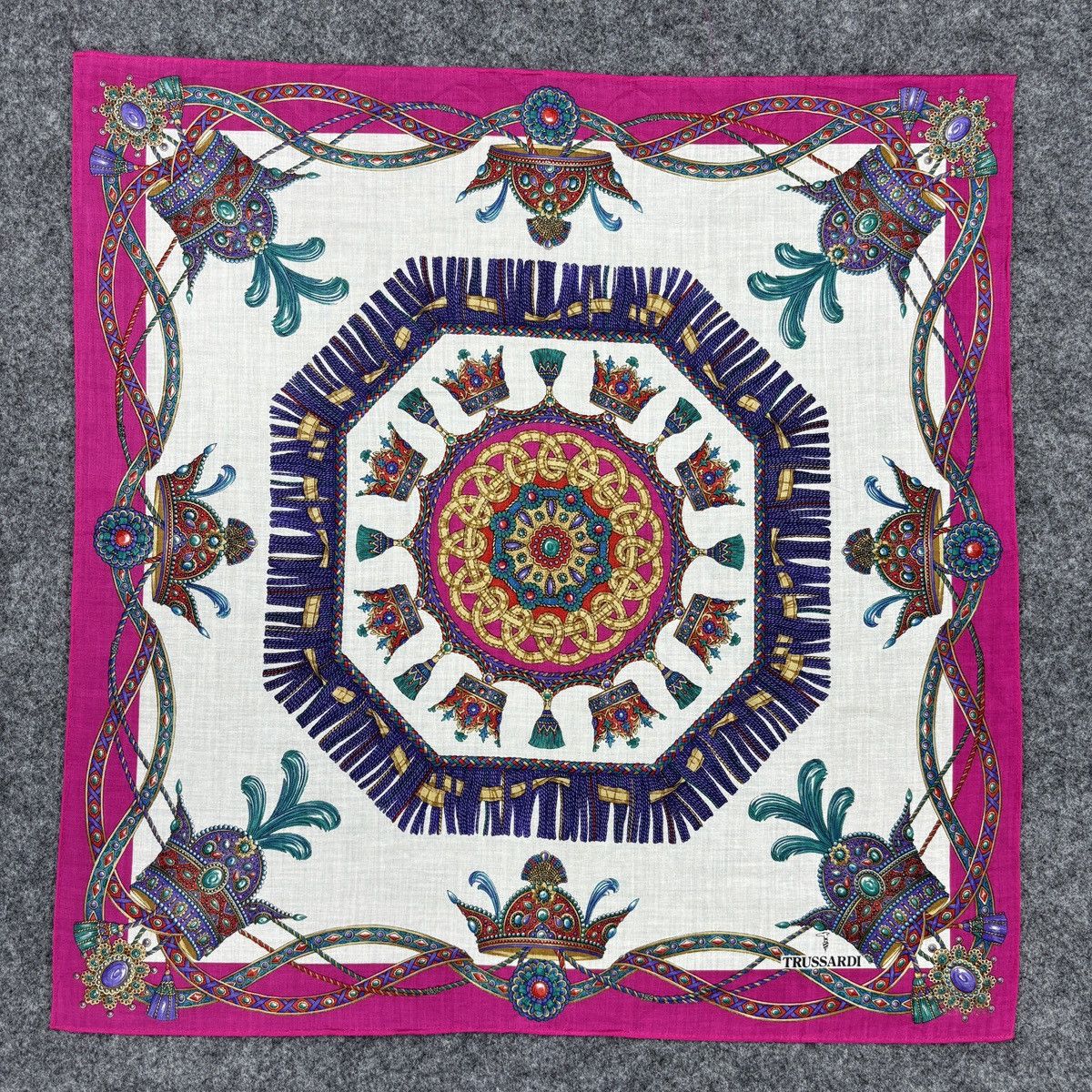 Trussardi × Vintage Handkerchief # E013 # Bandana # Neckerchief Size ONE SIZE - 4 Thumbnail