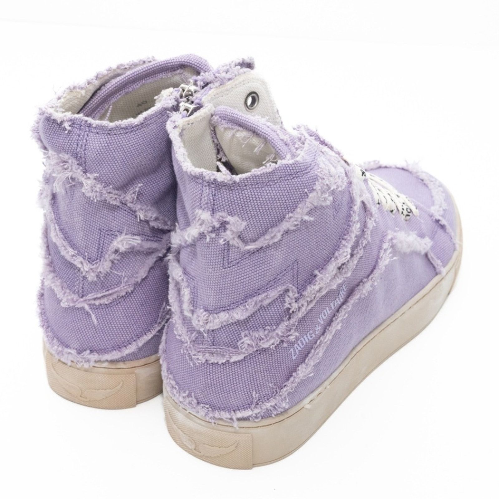 Zadig & Voltaire Zadig Voltaire. High Flash Canvas Shoes In Purple. Size US 9 / IT 39 - 3 Thumbnail