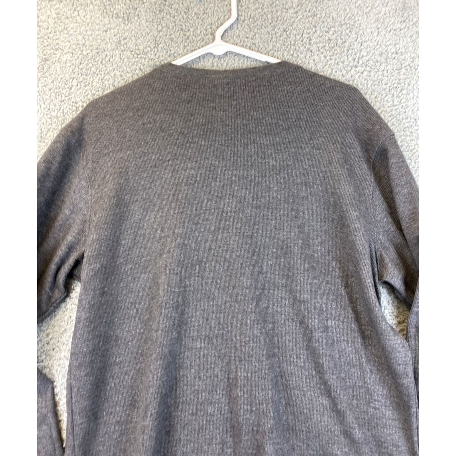 Vintage Columbia Pullover Sweater Men M Long Sleeve Gray Knit Logo Casual, Travel - Regular Fit, Cotton, Solid, Crew Neck, Machine Washable, 33-43 Size US M / EU 48-50 / 2 - 7 Thumbnail