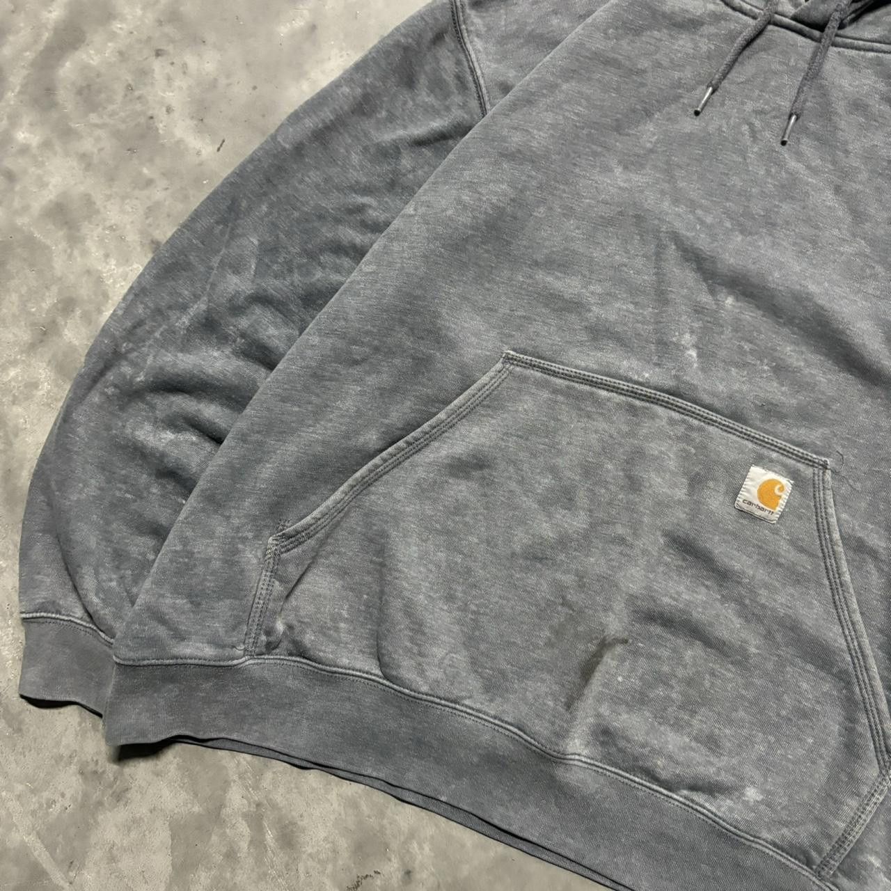 Carhartt × Vintage Crazy Vintage Y2K/2000s Faded Grey Carhartt Workwear Essential Hoodie! Size US XXL / EU 58 / 5 - 3 Thumbnail