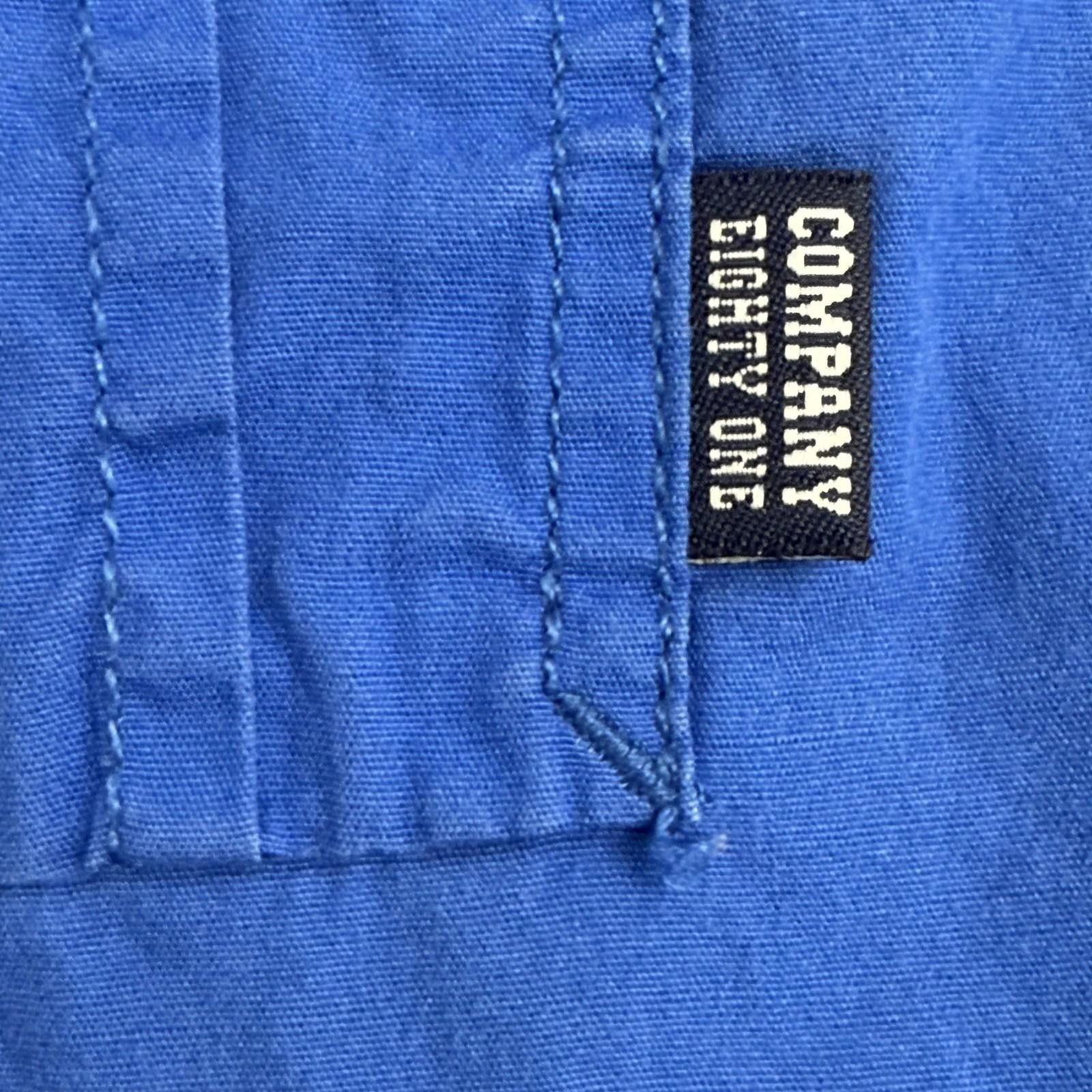 Company 81 Company 81 Shirt Mens M Blue Short Sleeve Button Up Pockets Size US M / EU 48-50 / 2 - 5 Thumbnail