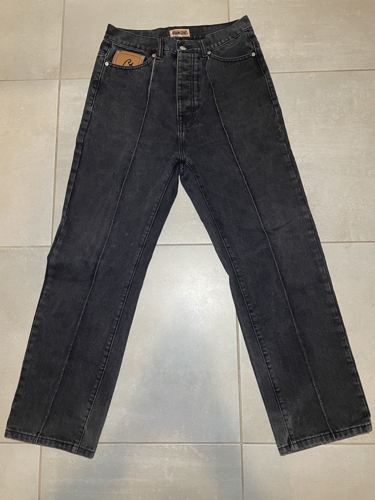 Corteiz Jean Corteiz C-Star Denim Genes Gems Black Loose Baggy Size US 31 - 2 Thumbnail
