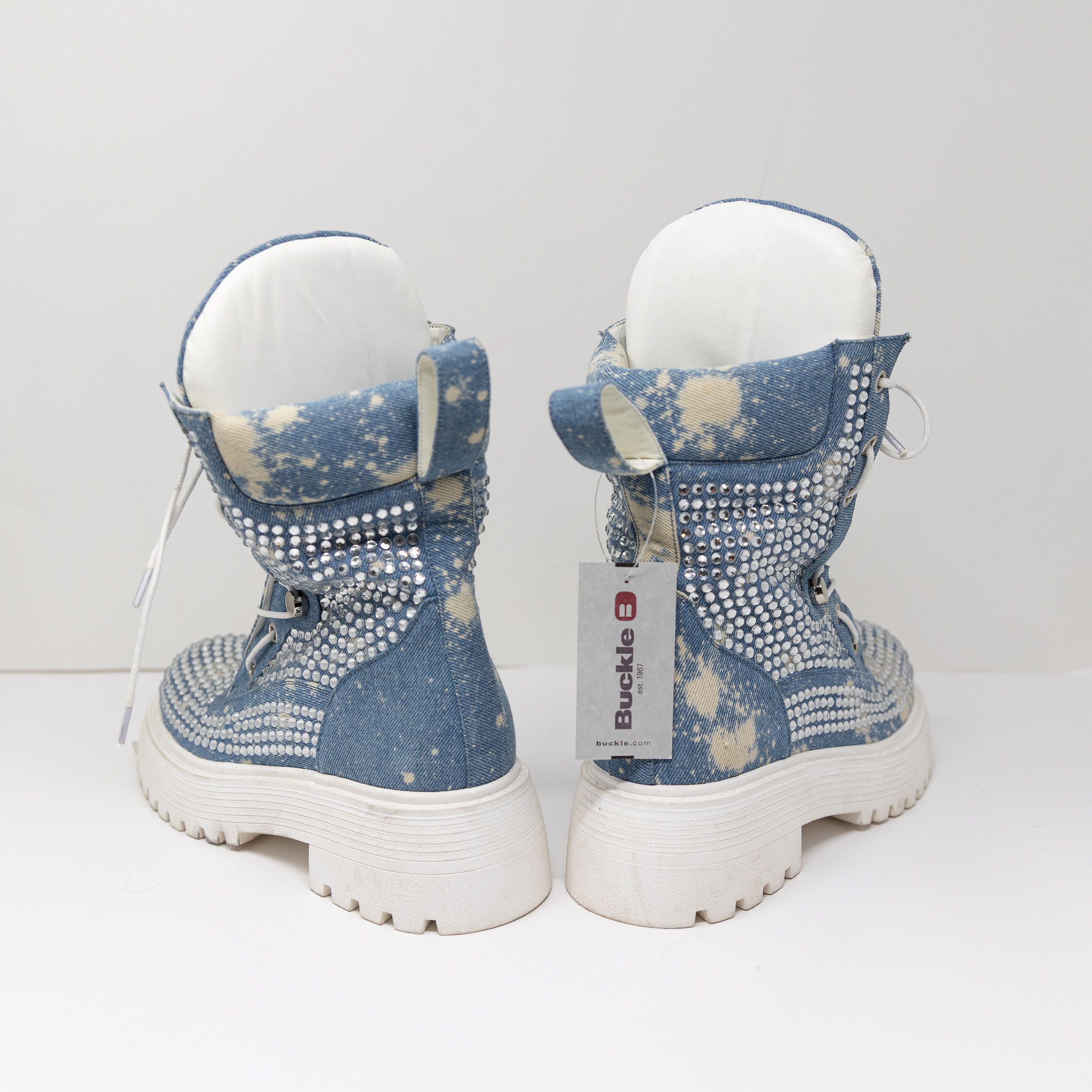 Azalea Wang NEW Azalea Wang Harlyn Denim And Diamonds Size US 6 / IT 36 - 3 Thumbnail