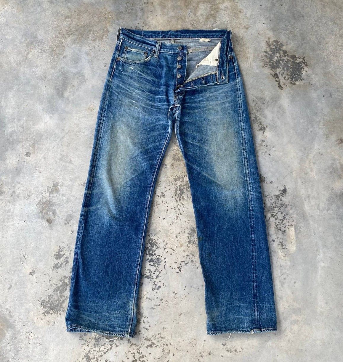 Sugar Cane Vintage Sugar Cane Lot 902 Selvedge Grunge Frayed StarPrint Size US 31 - 9 Thumbnail