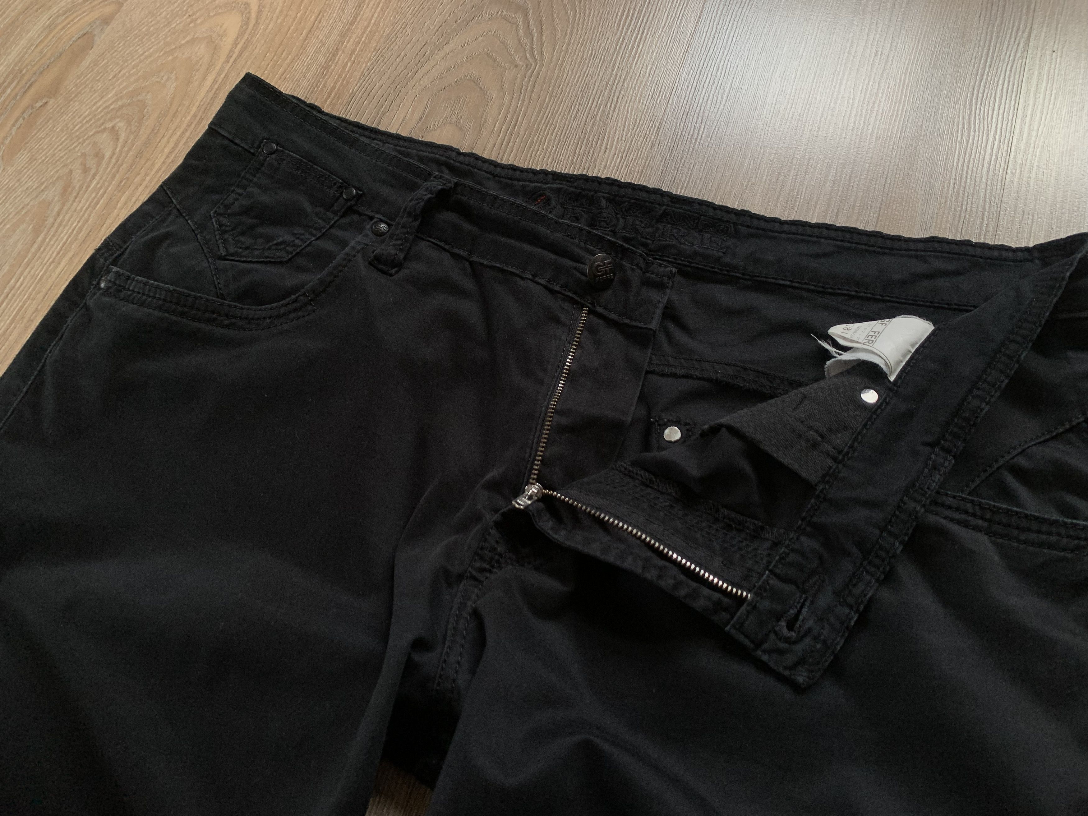 Archival Gianfranco Ferre Men's Black Stretch Pants Jeans