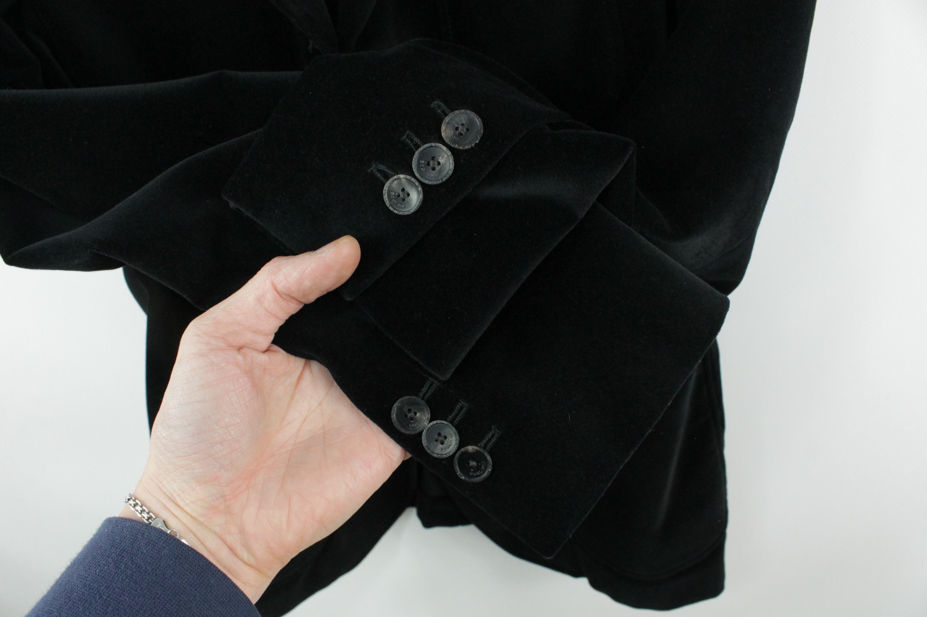 Boglioli Boglioli Women's Black Velvet Sport Coat Blazer Jacket Size M / US 6-8 / IT 42-44 - 5 Thumbnail