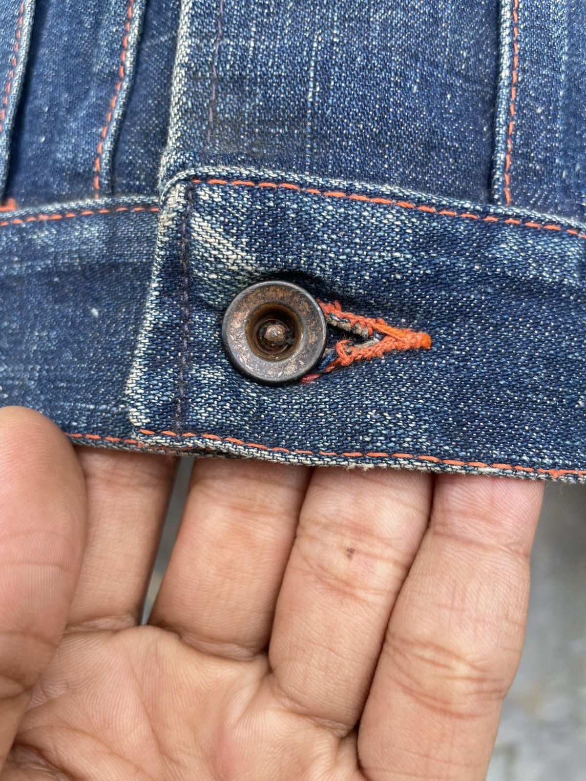 Vintage True 1940!Donut Button Selvedge Union Made WWII Denim Jacket Size US XS / EU 42 / 0 - 7 Thumbnail