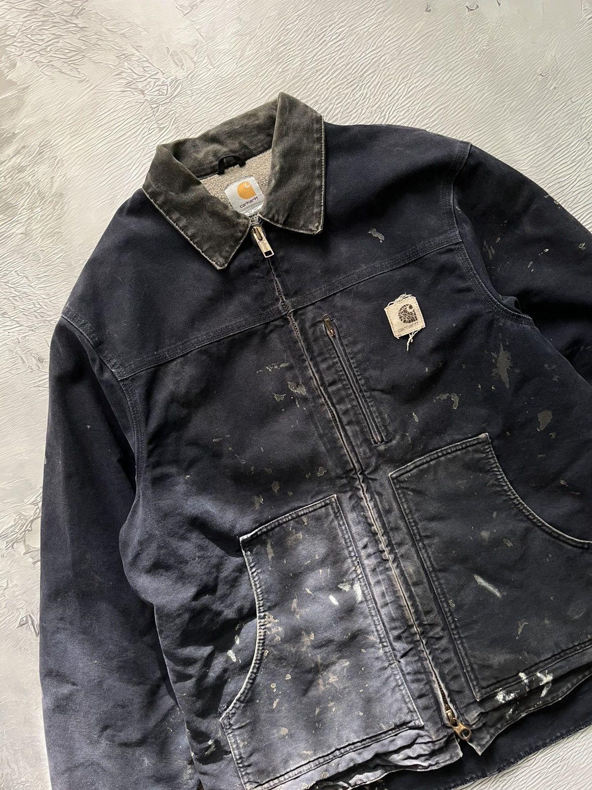 Carhartt 🇺🇸 90s Carhartt WIP Detroit Sherpa Jacket Vintage Streetwear Size US L / EU 52-54 / 3 - 7 Thumbnail